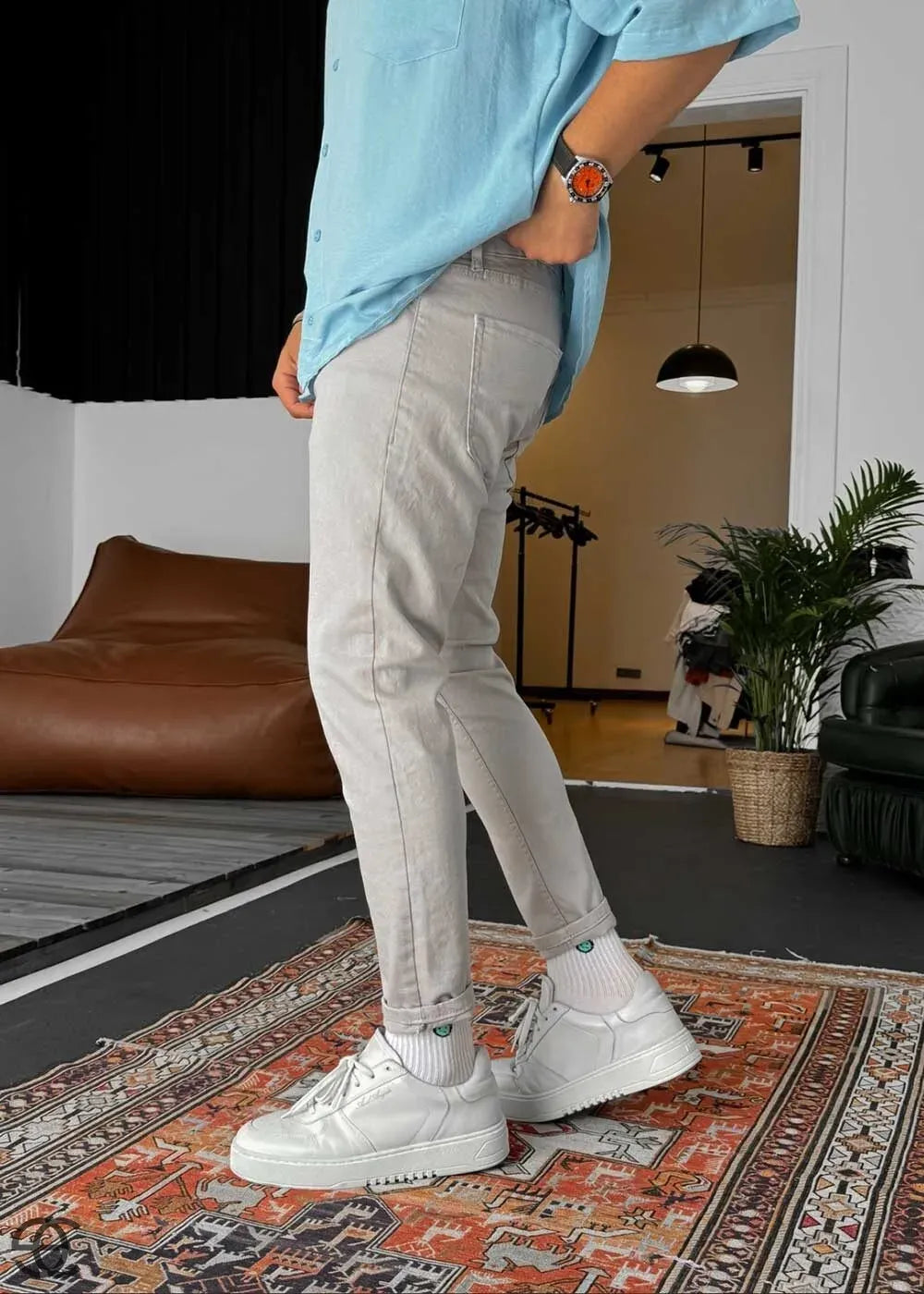 Παντελόνι Τζιν Slim Fit – Γκρι – 2