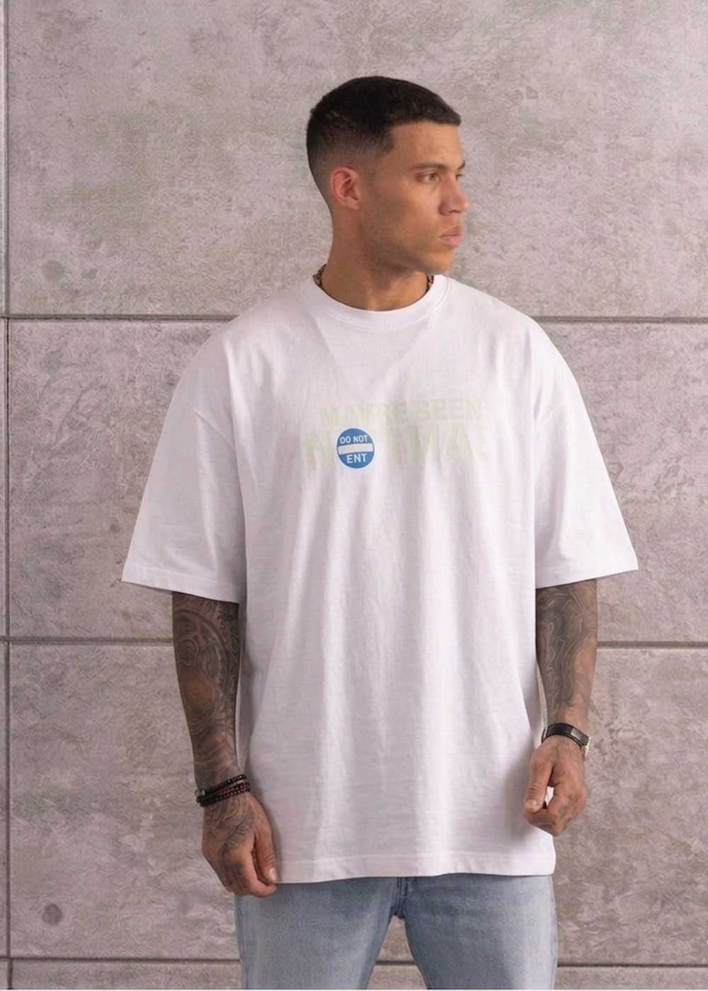 Oversized T-Shirt Super Mario “Do Not Exit” – Λευκό – 2