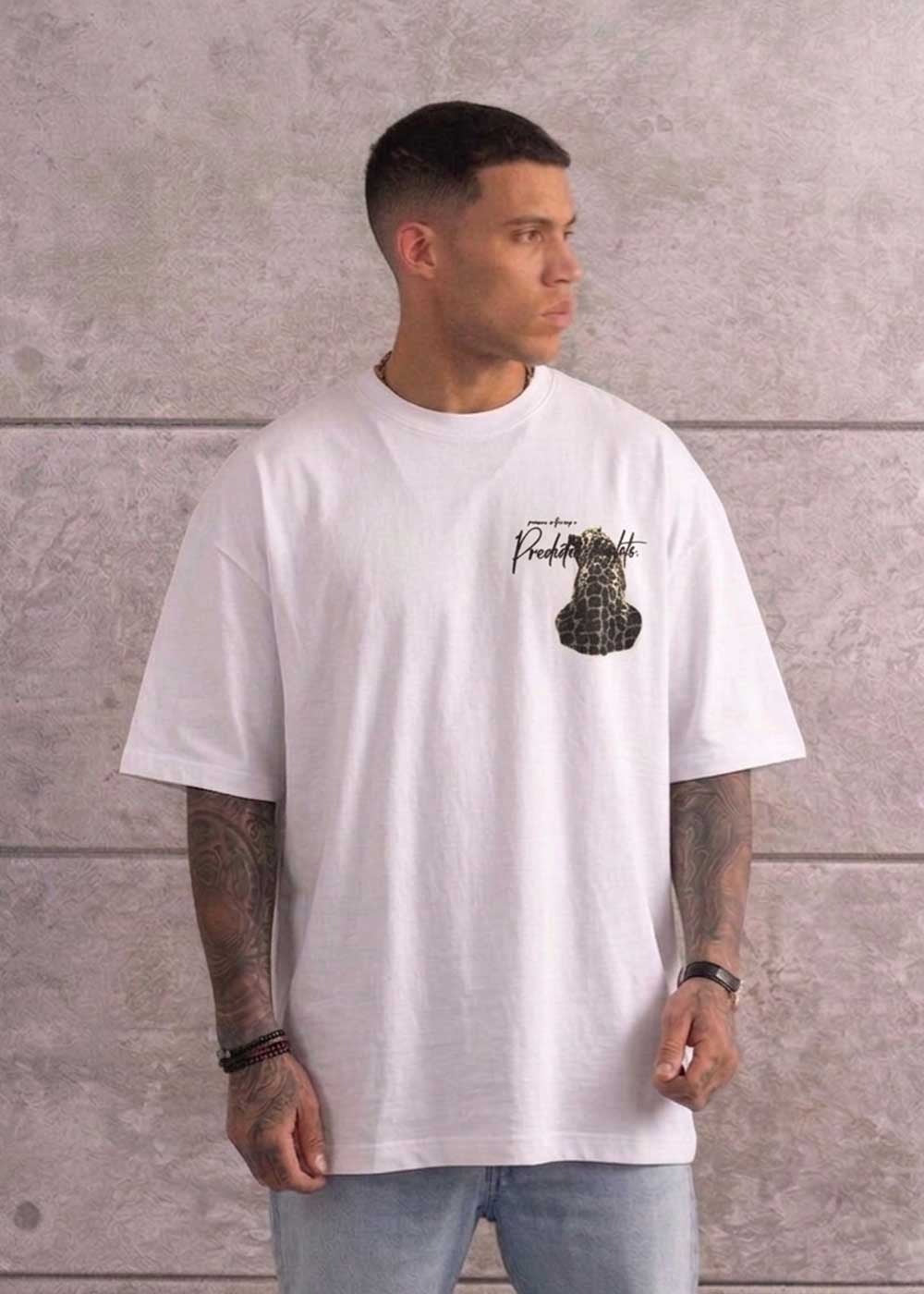 Oversized T-Shirt Predator – Λευκό – 2