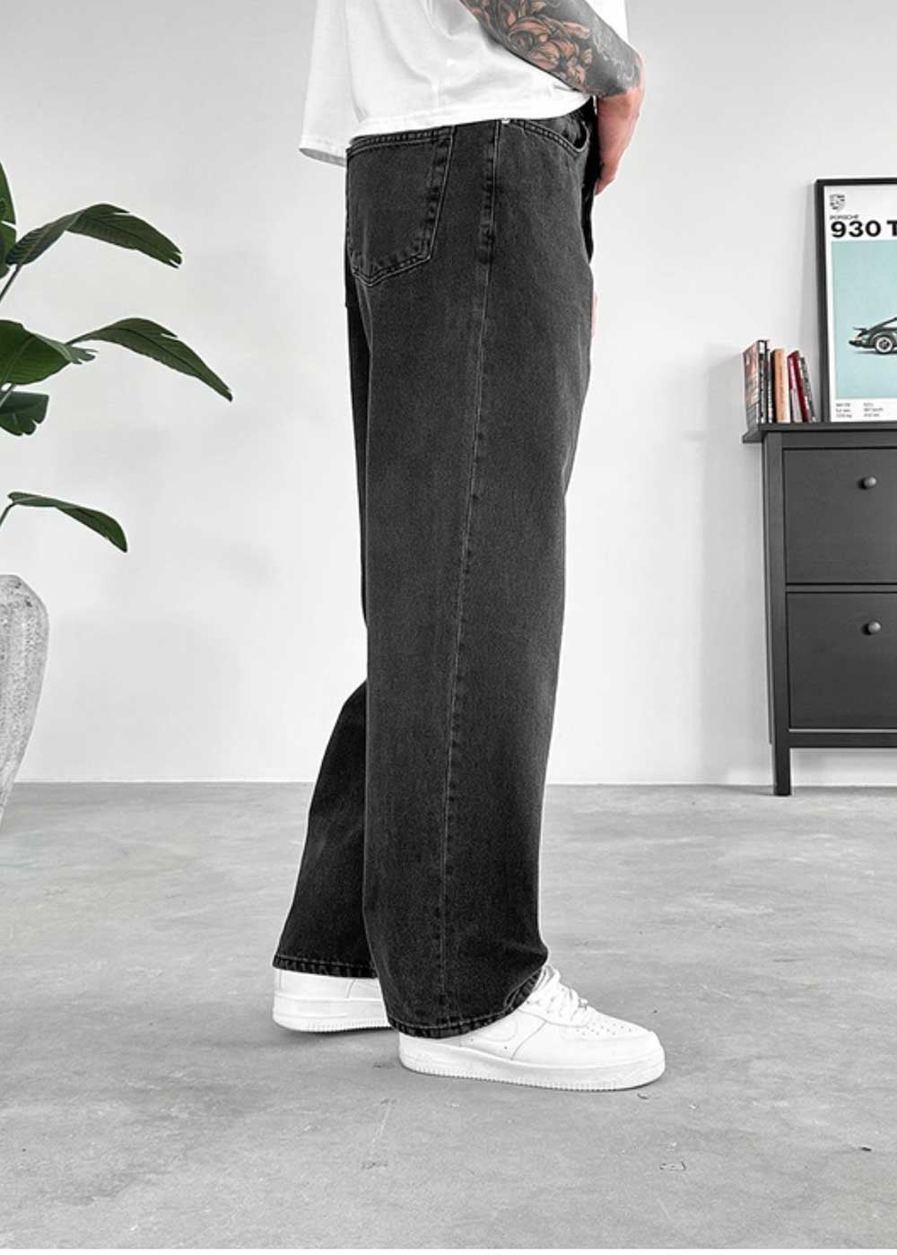 Straight Regular Fit Jean – Μαύρο ξεβαμμένο – 2