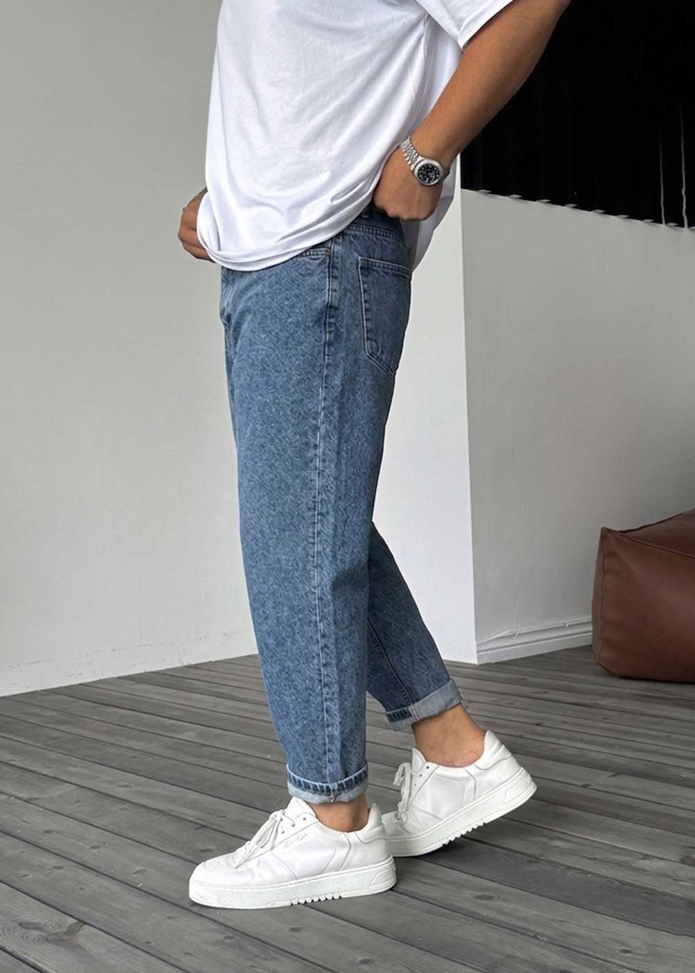 Παντελόνι Loose Fit Jean Denim  Acid Wash – 3