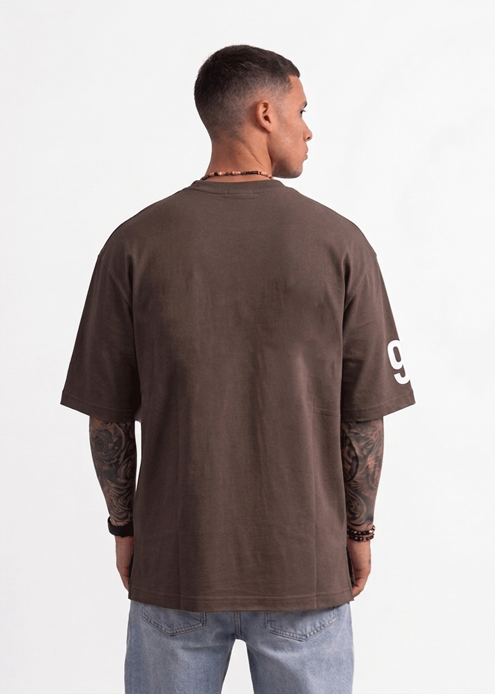 Oversized T-Shirt Problem Not-Σκουρο Καφέ – 2