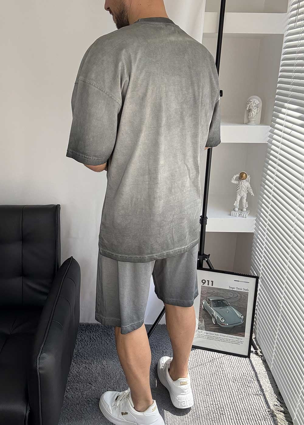 Basic Oversized Σετ Acid Wash – Ξεβαμμένο Γκρι – 3