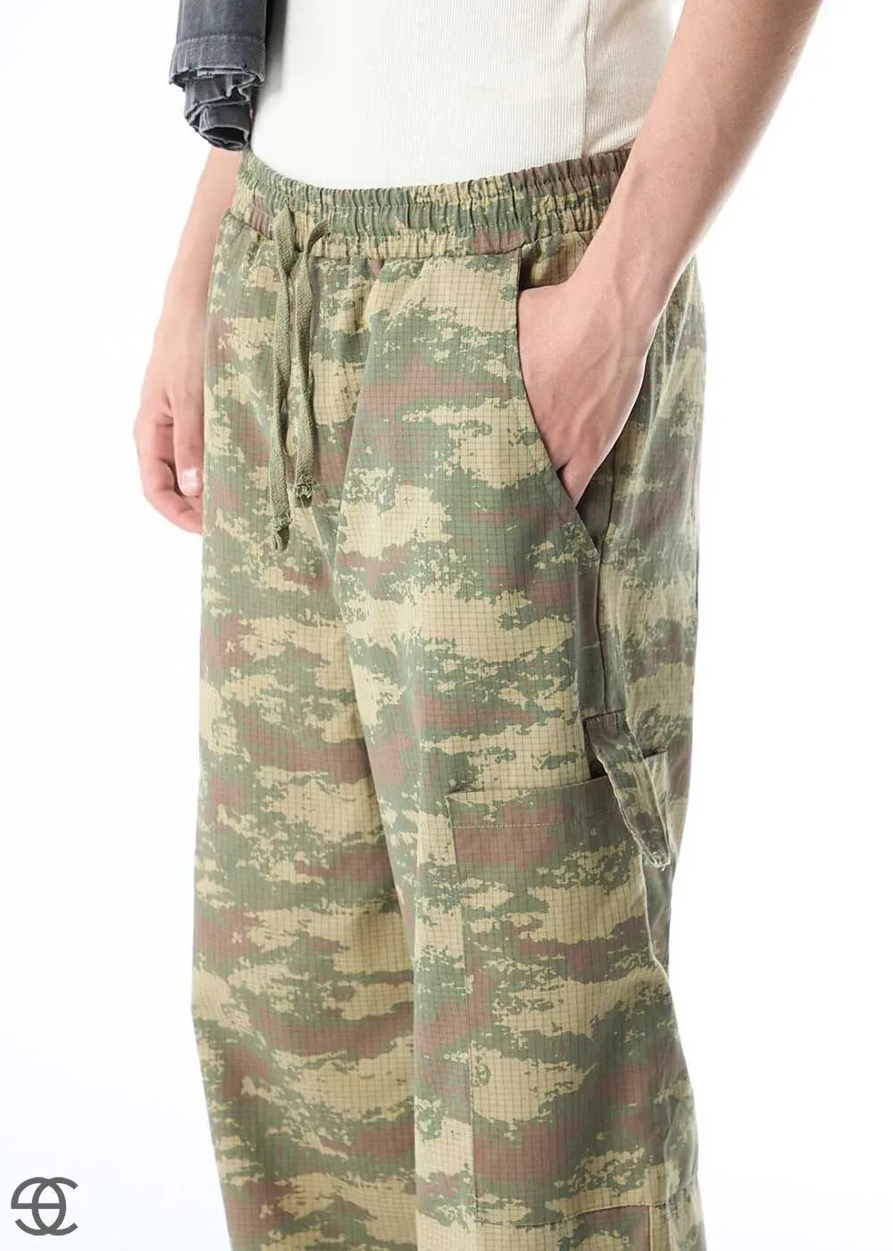 Cargo Παντελόνι Baggy Παραλλαγής – Ανοιχτό Χακί – 2