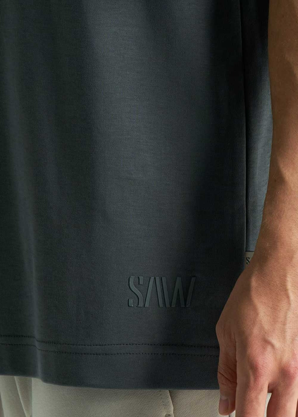 Relax T-Shirt Double-Knit Cotton – Ανθρακί – 2