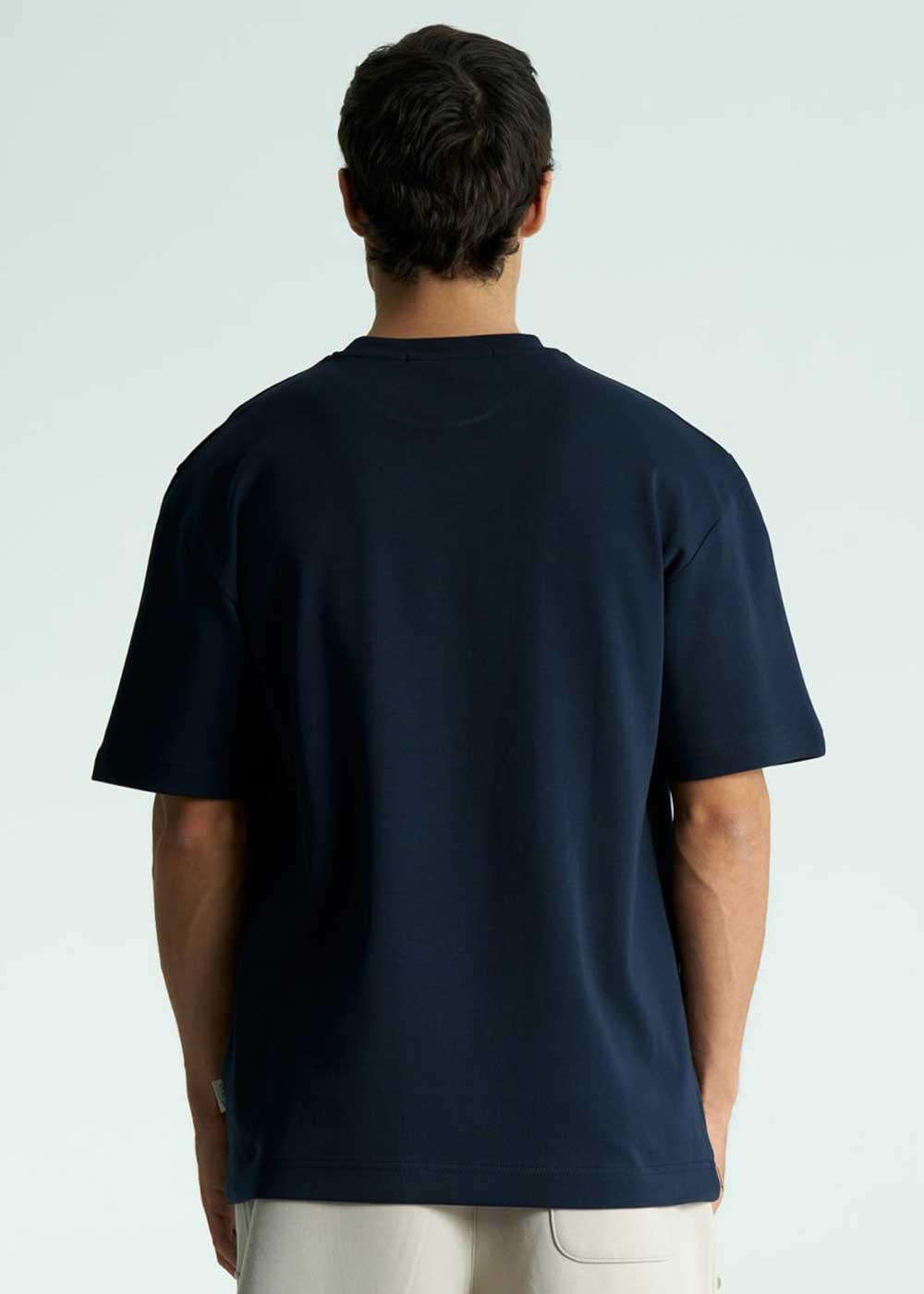 Relax T-Shirt Double-Knit Cotton – Σκούρο Μπλε – 3