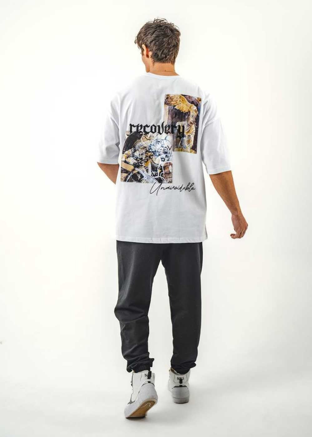 Oversized T-Shirt Recovery Με Κέντημα – Λευκό – 2