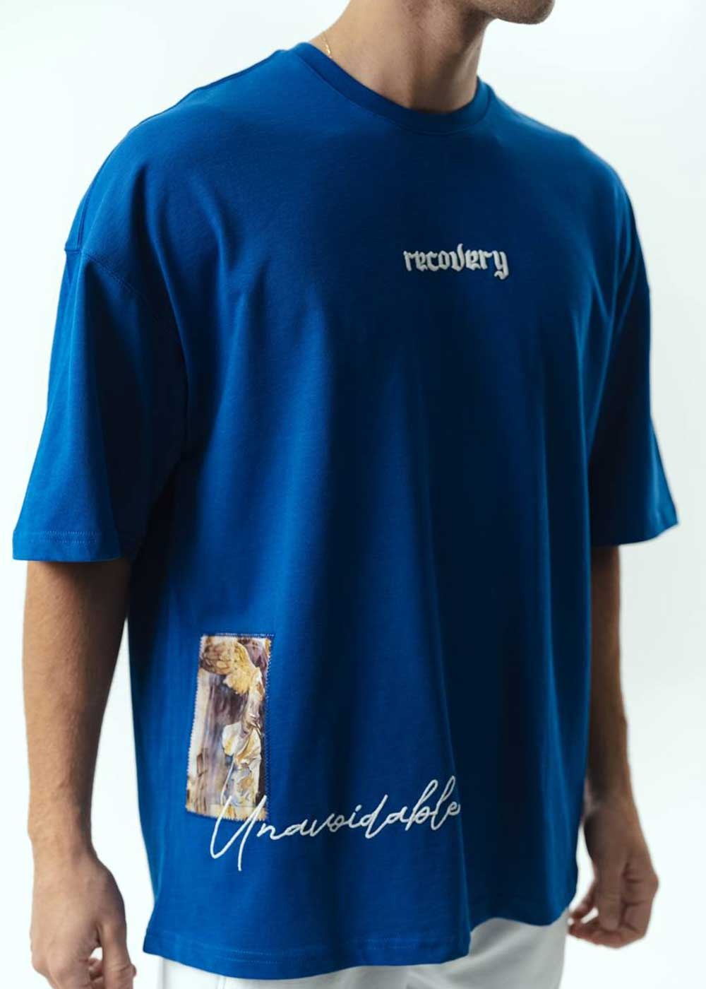 Oversized T-Shirt Recovery Με Κέντημα – Μπλε – 2