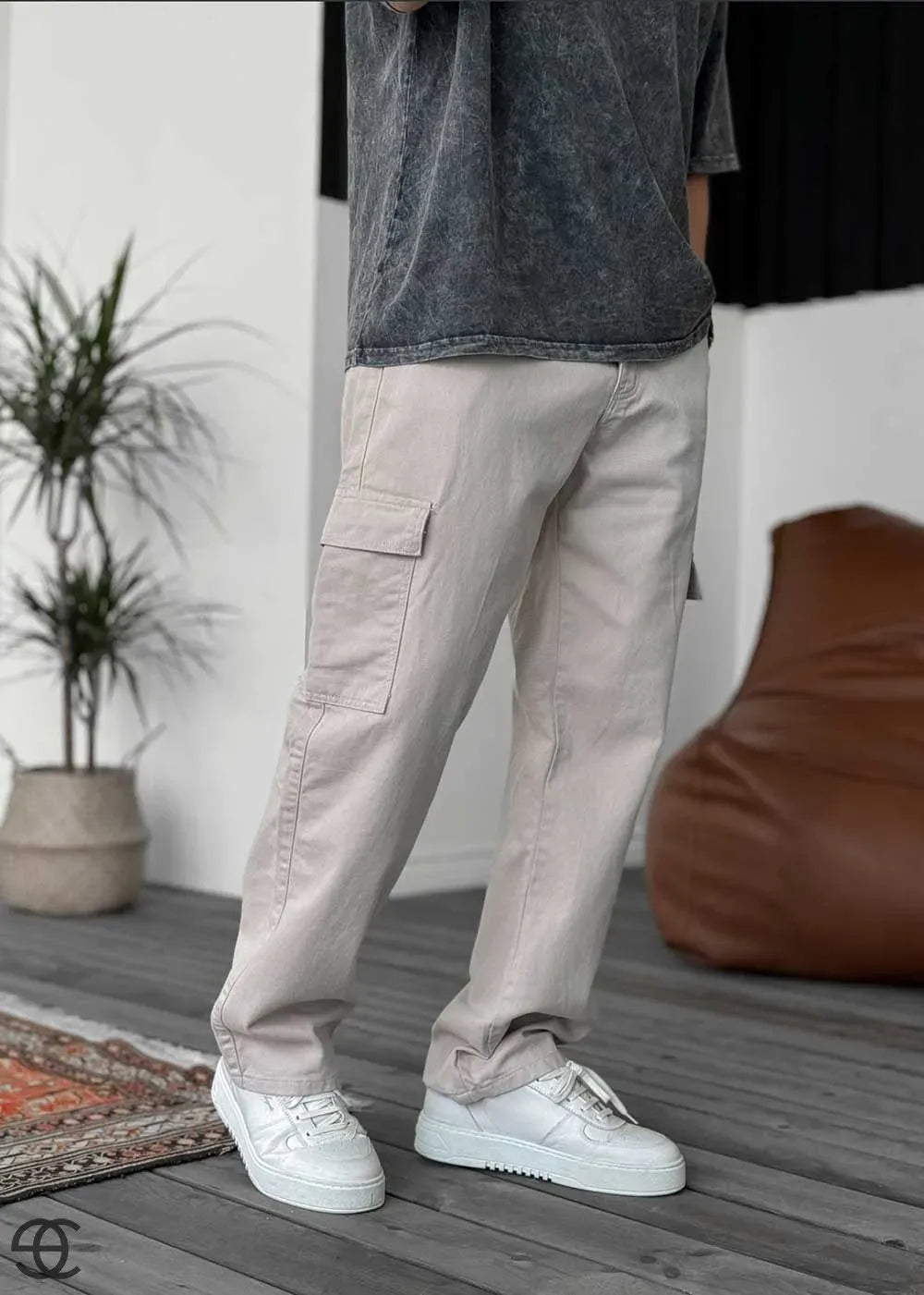 Cargo Παντελόνι Baggy – Γκρι Του Πάγου – 2