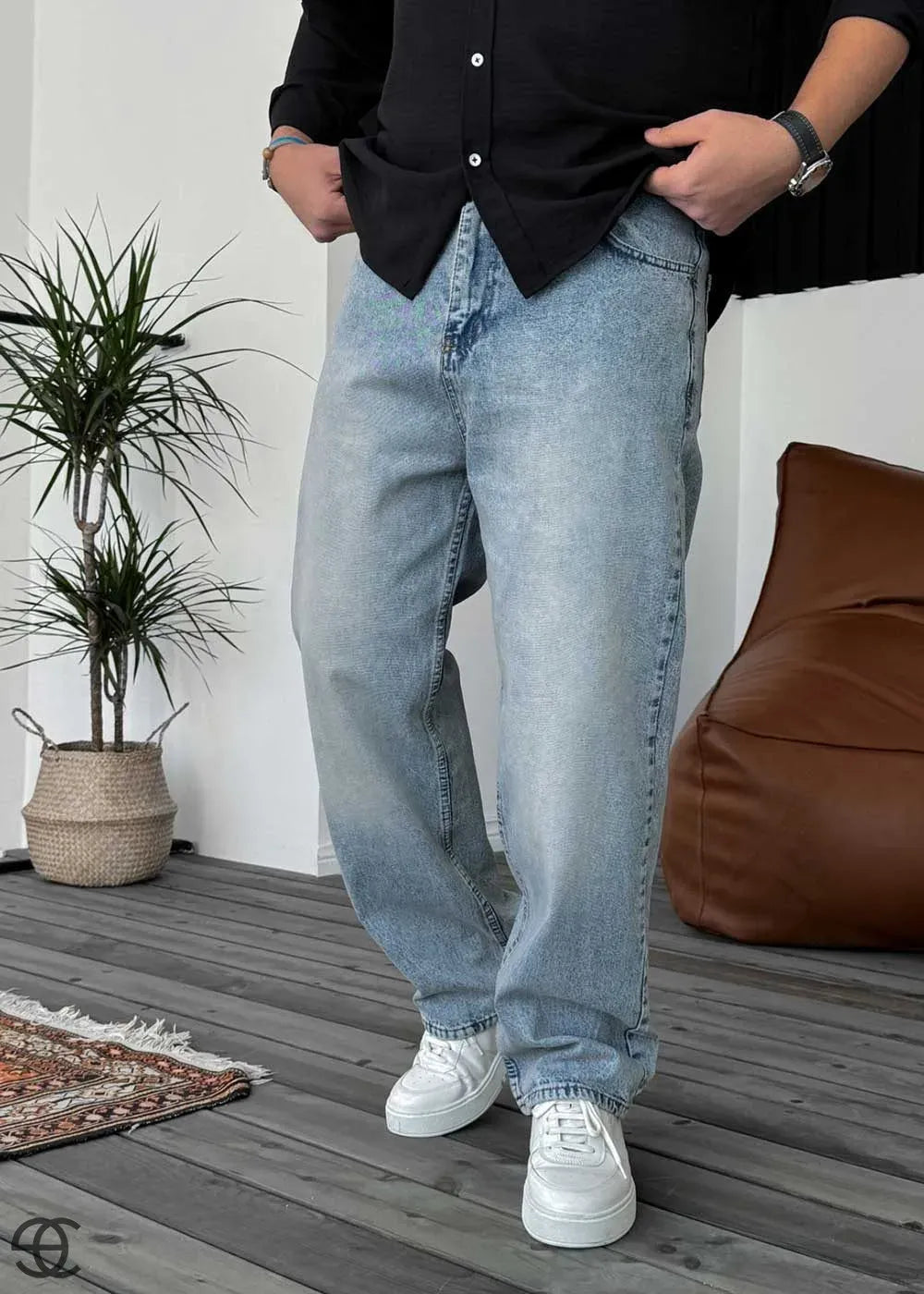 Παντελόνι Relax Baggy - Γαλάζιο Επεξεργασμένο – 3