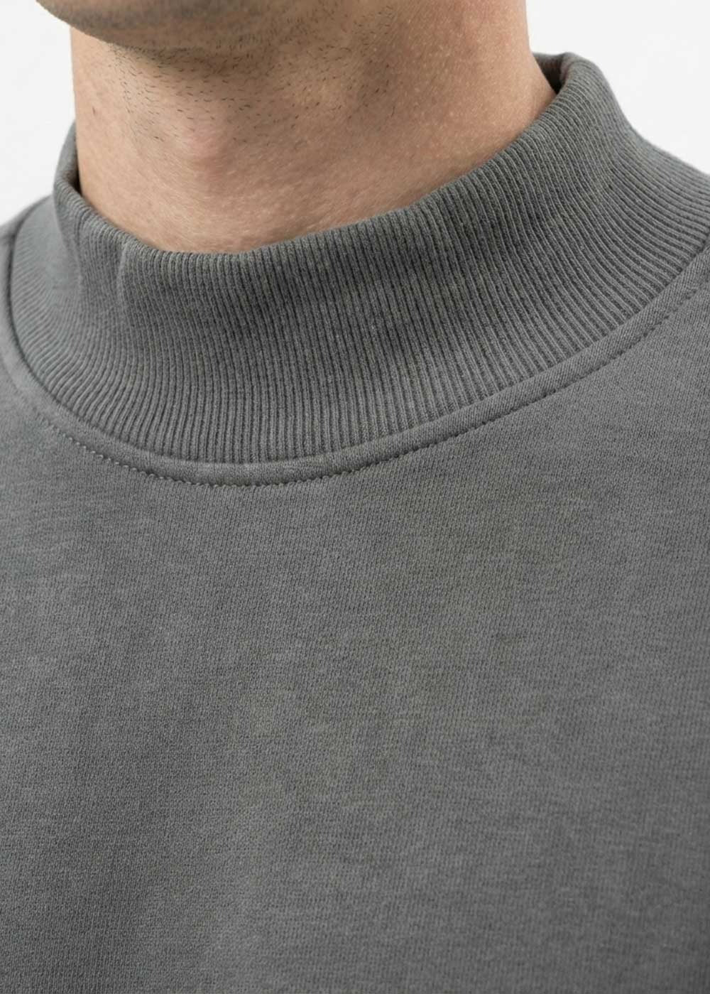 Φούτερ Mock Neck σε Oversized Fit – Γκρι