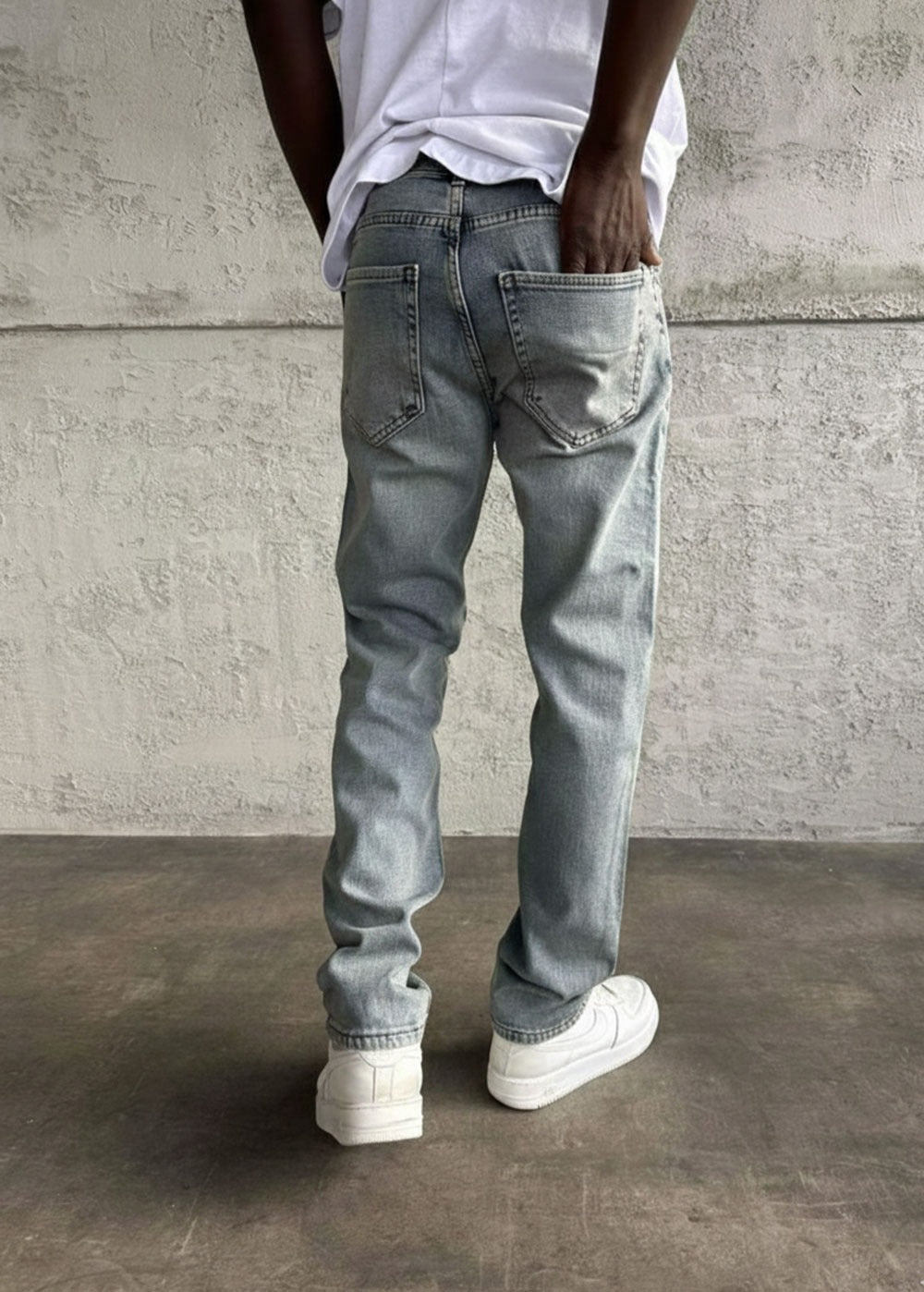 Urban Wash Regular Fit Τζιν Με Ελαστικότητα -Γαλάζιο-γκρι Επεξεργασμένο – 2
