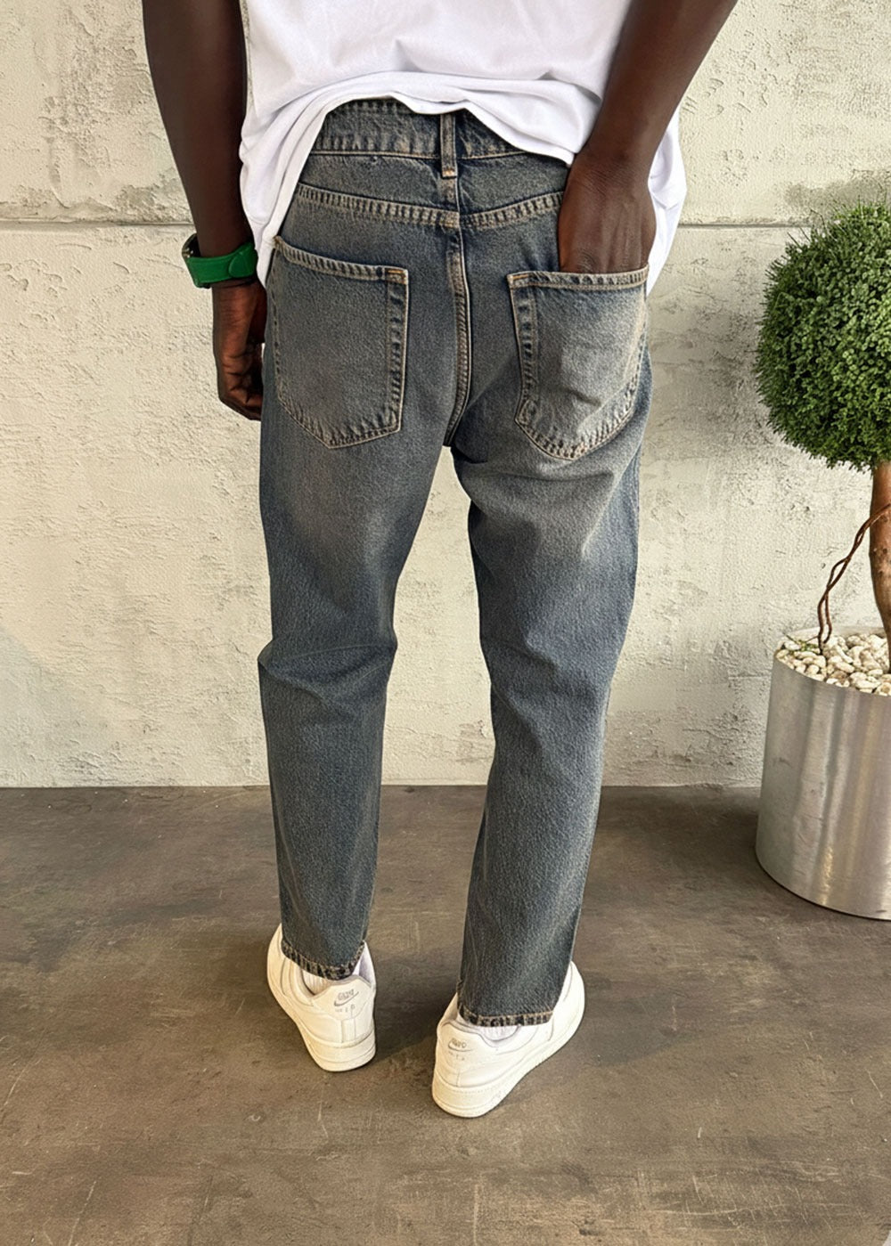Washed Loose Fit Jean με Vintage Effect - Ανοιχτό Μπλε – 3