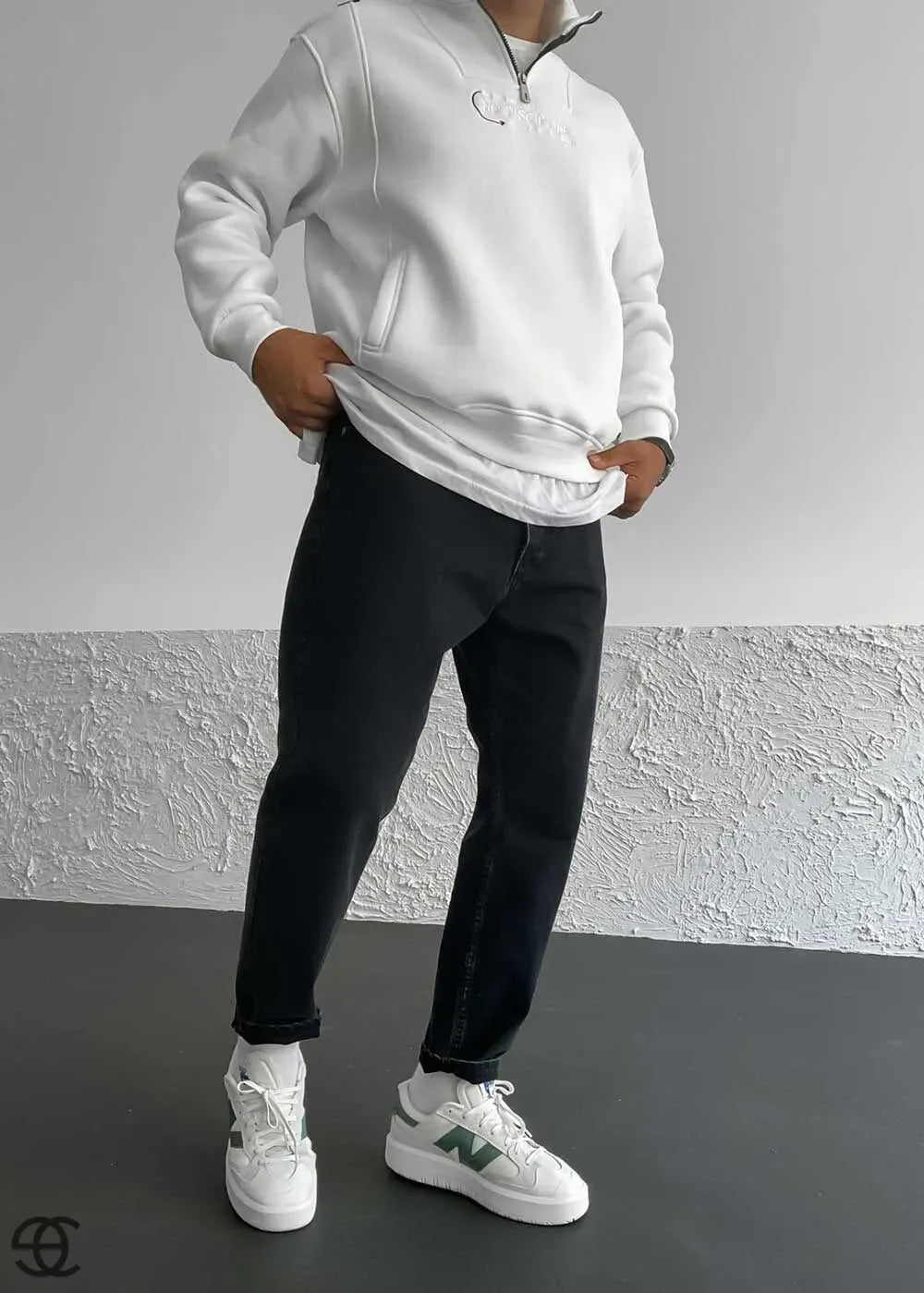 Basic Παντελόνι Τζιν Loose Fit- Ξεβαμμένο Μαύρο – 2