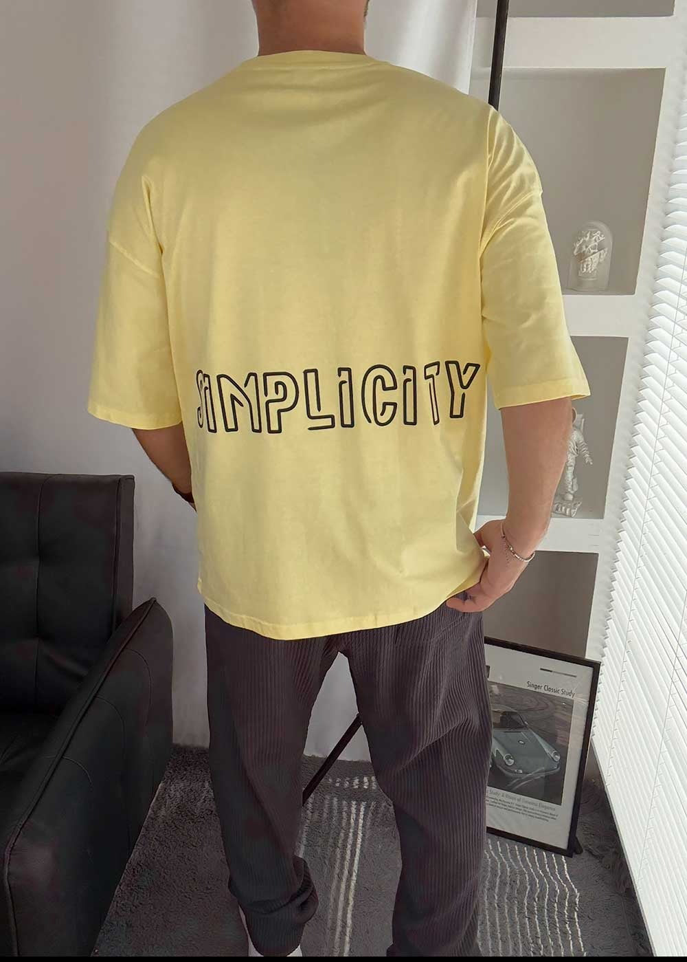 Simplicity Oversized T-shirt -Κίτρινο – 2
