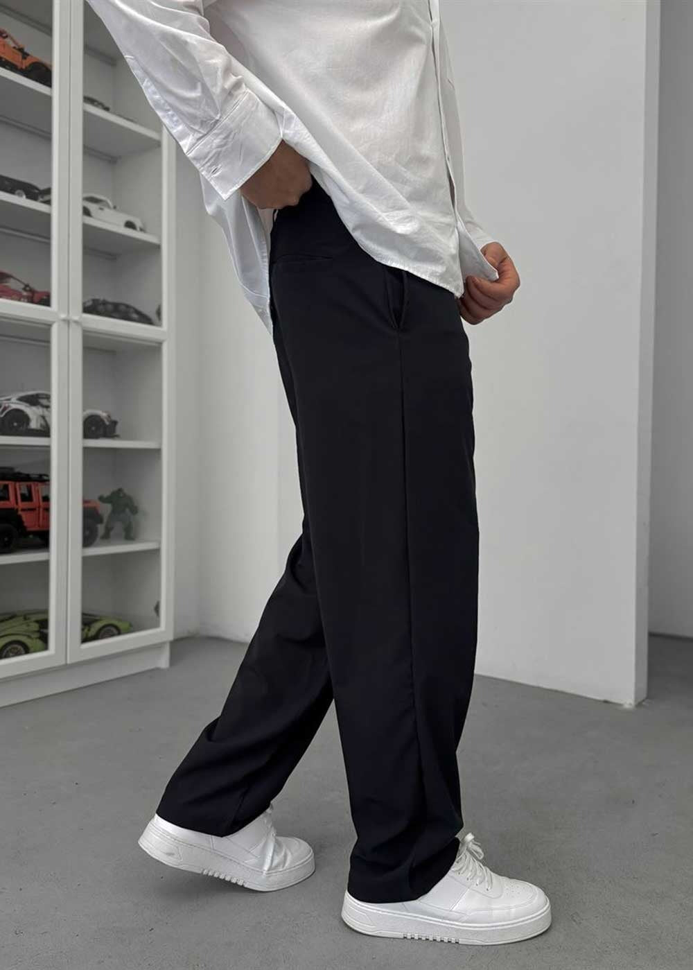 Baggy Παντελόνι “Waffle-Flex” Premium Stretch Edition – Μαύρο – 2