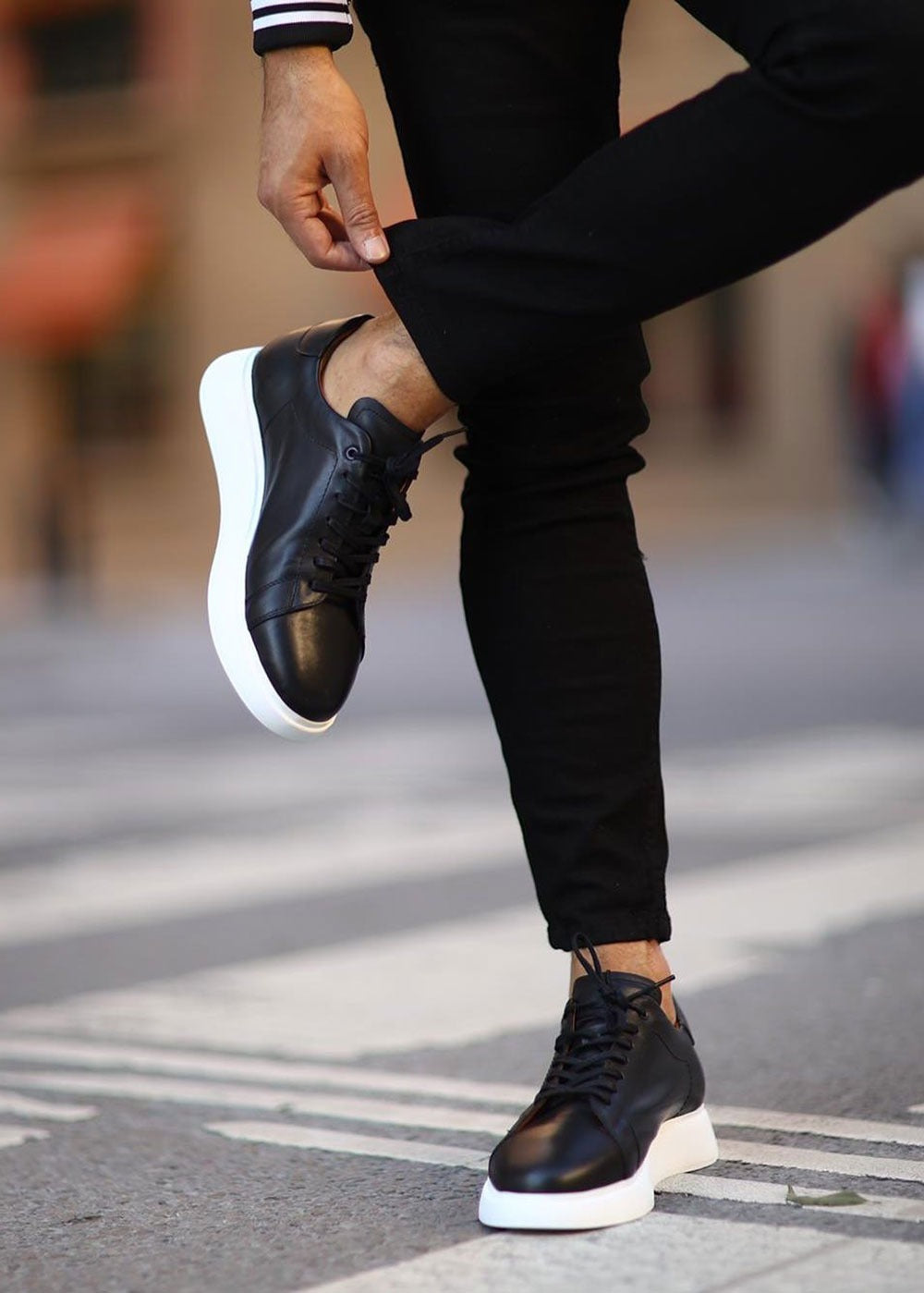 Premium Leather Essential Sneaker – Μαύρο – 3