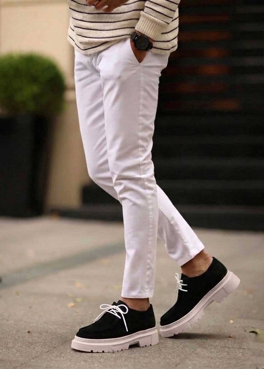 Chunky Suede Sneakers με Ανάγλυφη Σόλα – Μαύρο – 2