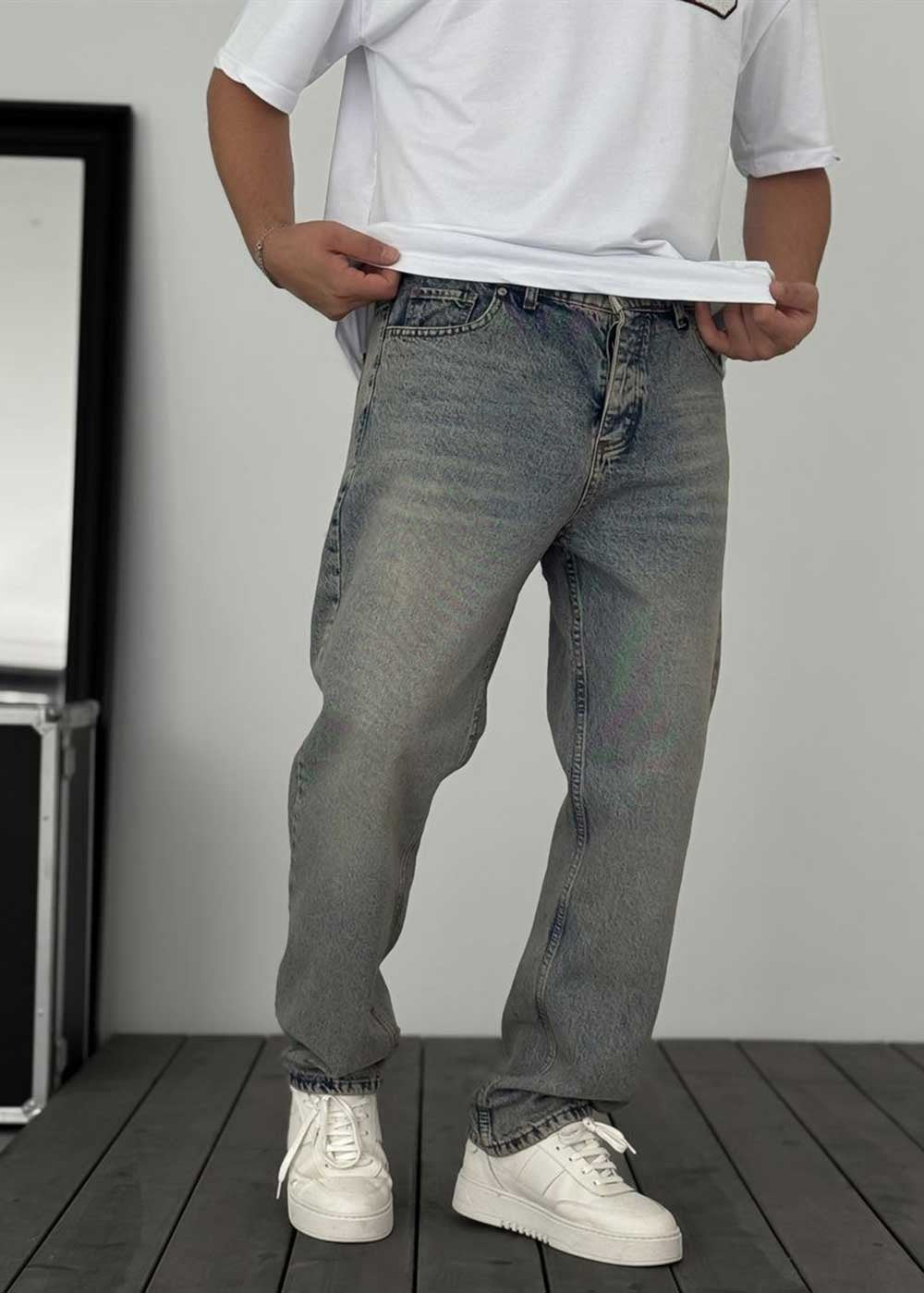 Baggy Παντελόνι Τζιν Με Ανοιχτό Μπλε Εφέ – Light Blue – 2