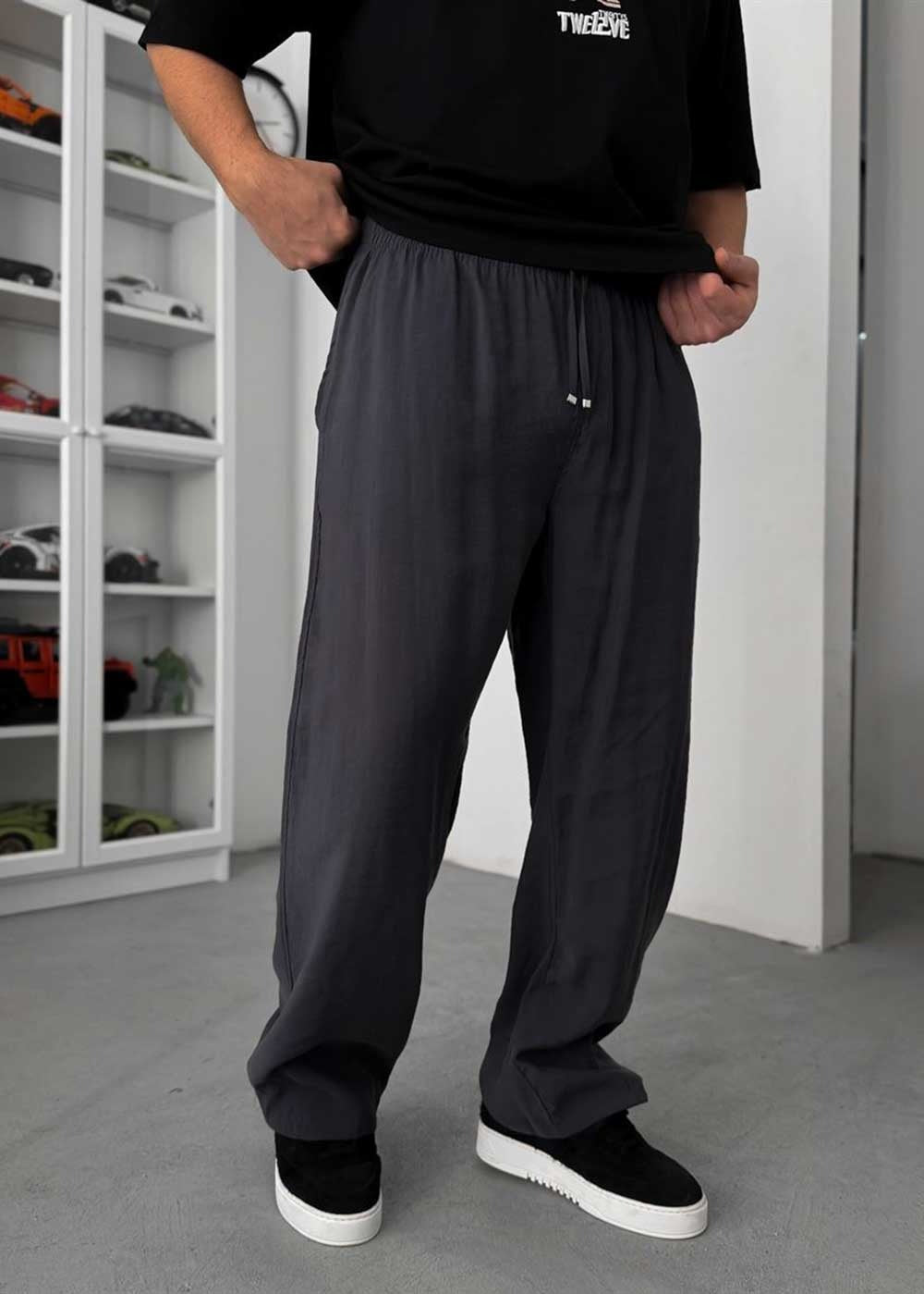 Lightweight Tensel Baggy Παντελόνι – Ανθρακί – 2