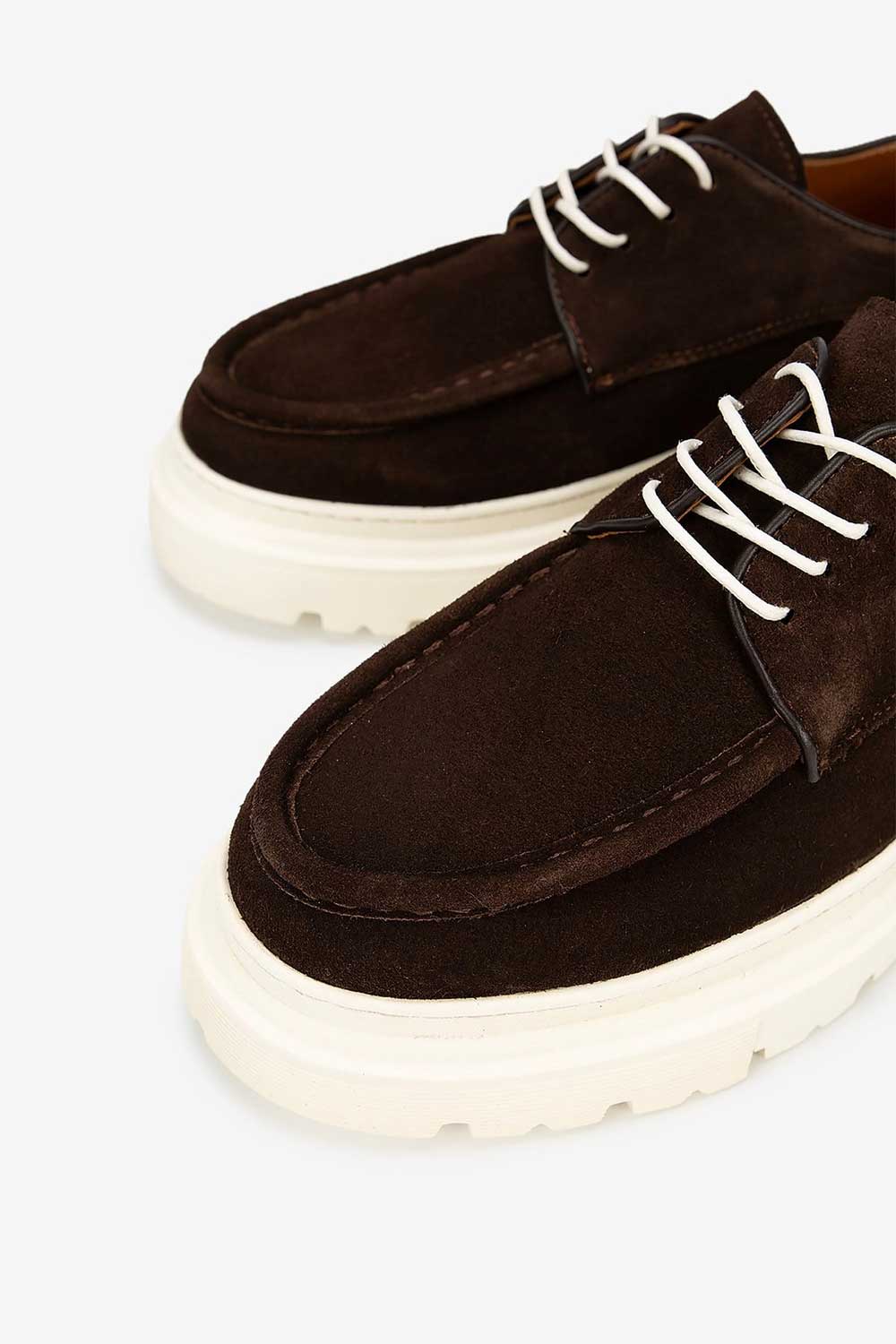 Χειροποίητα Παπούτσια Suede Urban Derby Studio – Καφέ