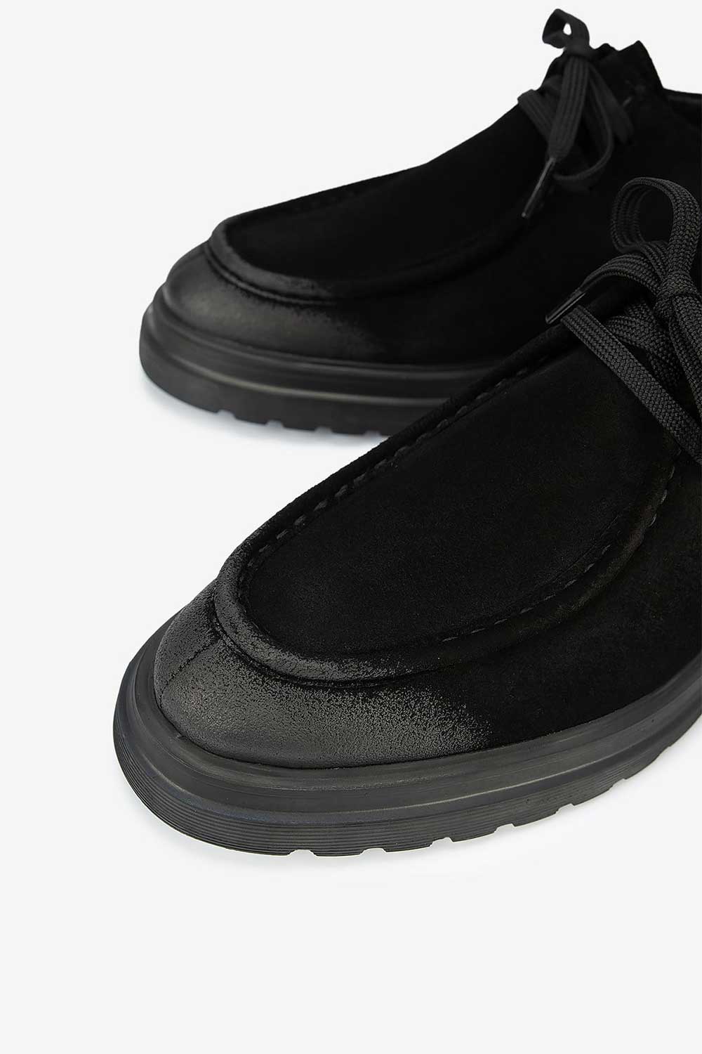 Premium Suede Chunky Derby – Μαύρο