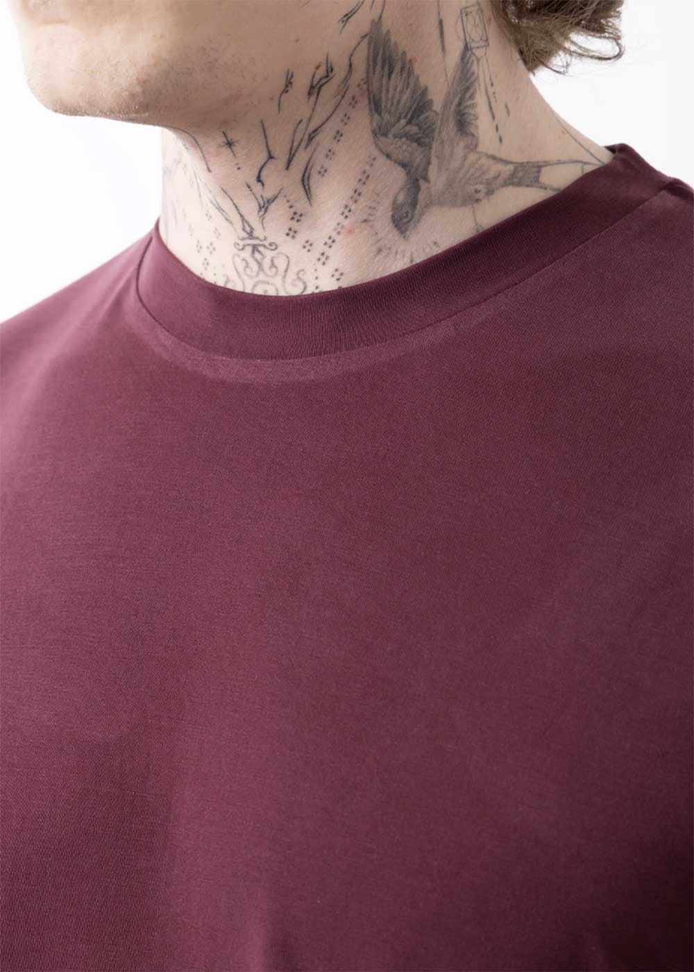 Modal Suprem T-Shirt Κανονικής Γραμμής – Μπορντό – 2