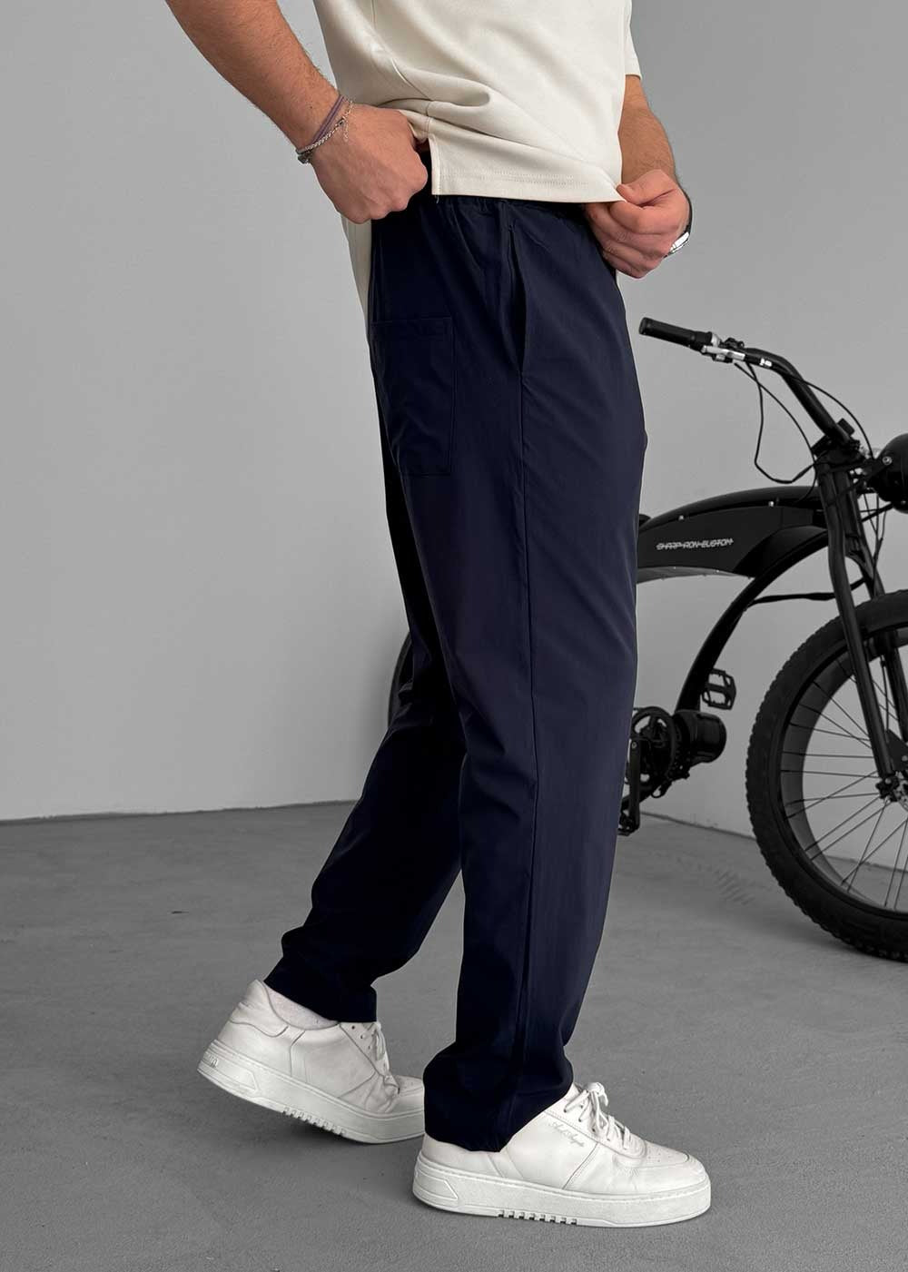 Parachute Παντελόνι Baggy Με Ελαστικότητα Και Λάστιχο Στη Μέση – Σκούρο Μπλε – 3