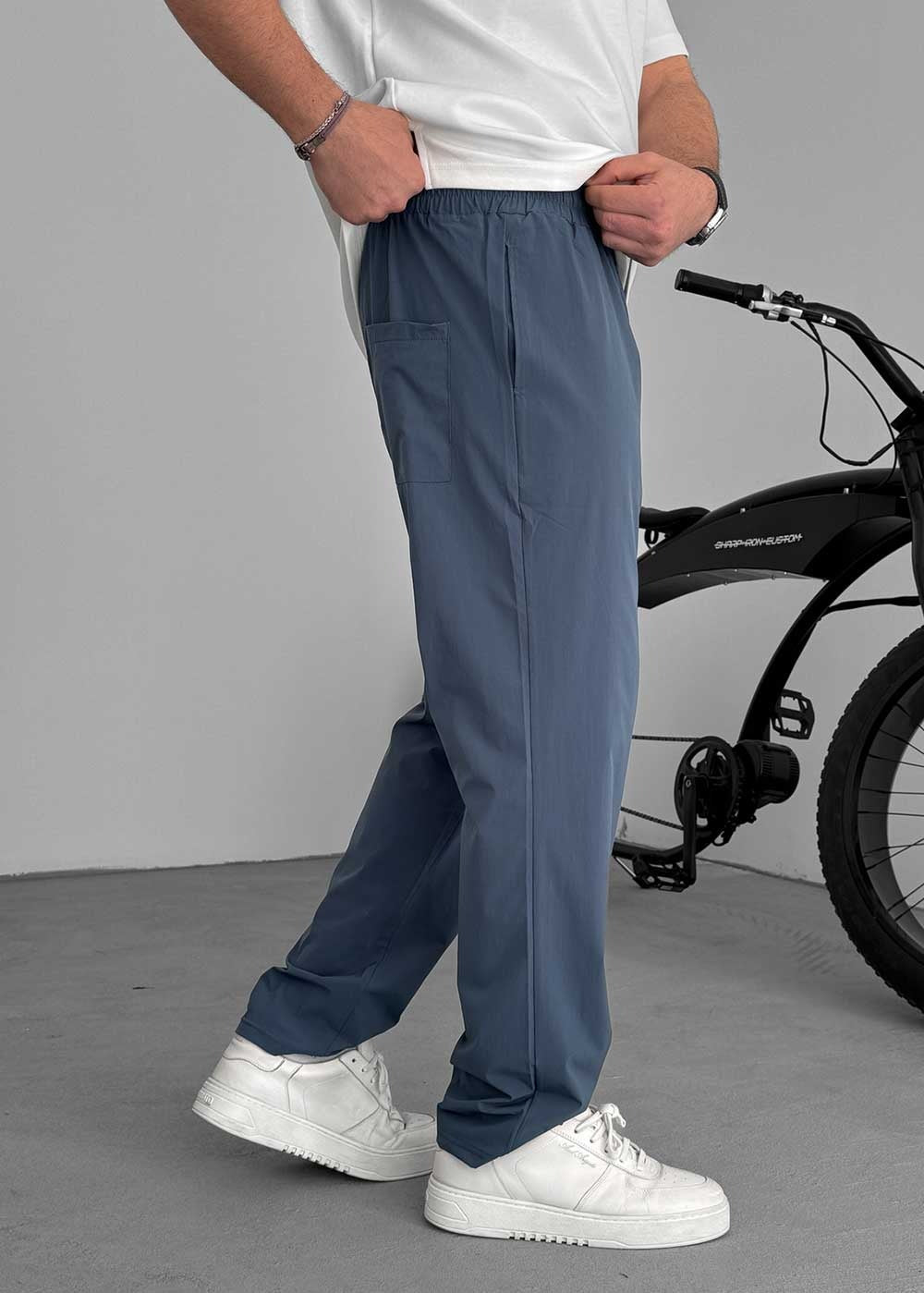 Parachute Παντελόνι Baggy Με Ελαστικότητα Και Λάστιχο Στη Μέση – Πετρολ – 3