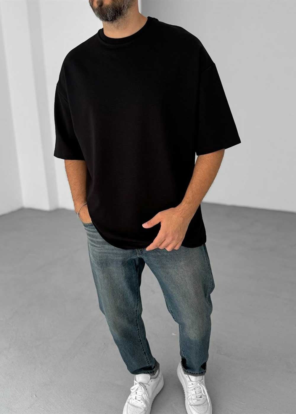 Basic Oversized T-Shirt – Μαύρο