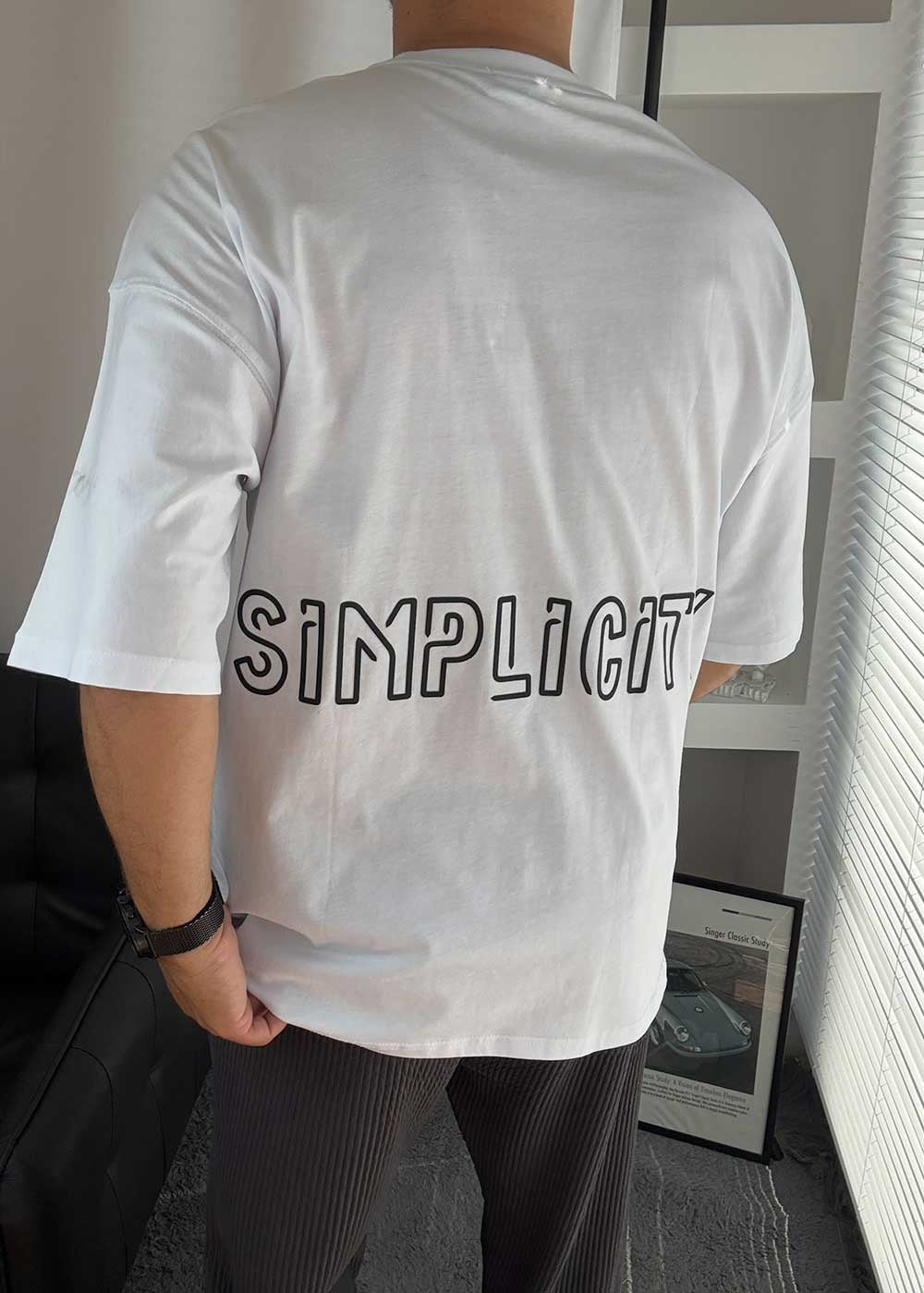 Simplicity Oversized T-shirt -Λευκό – 3