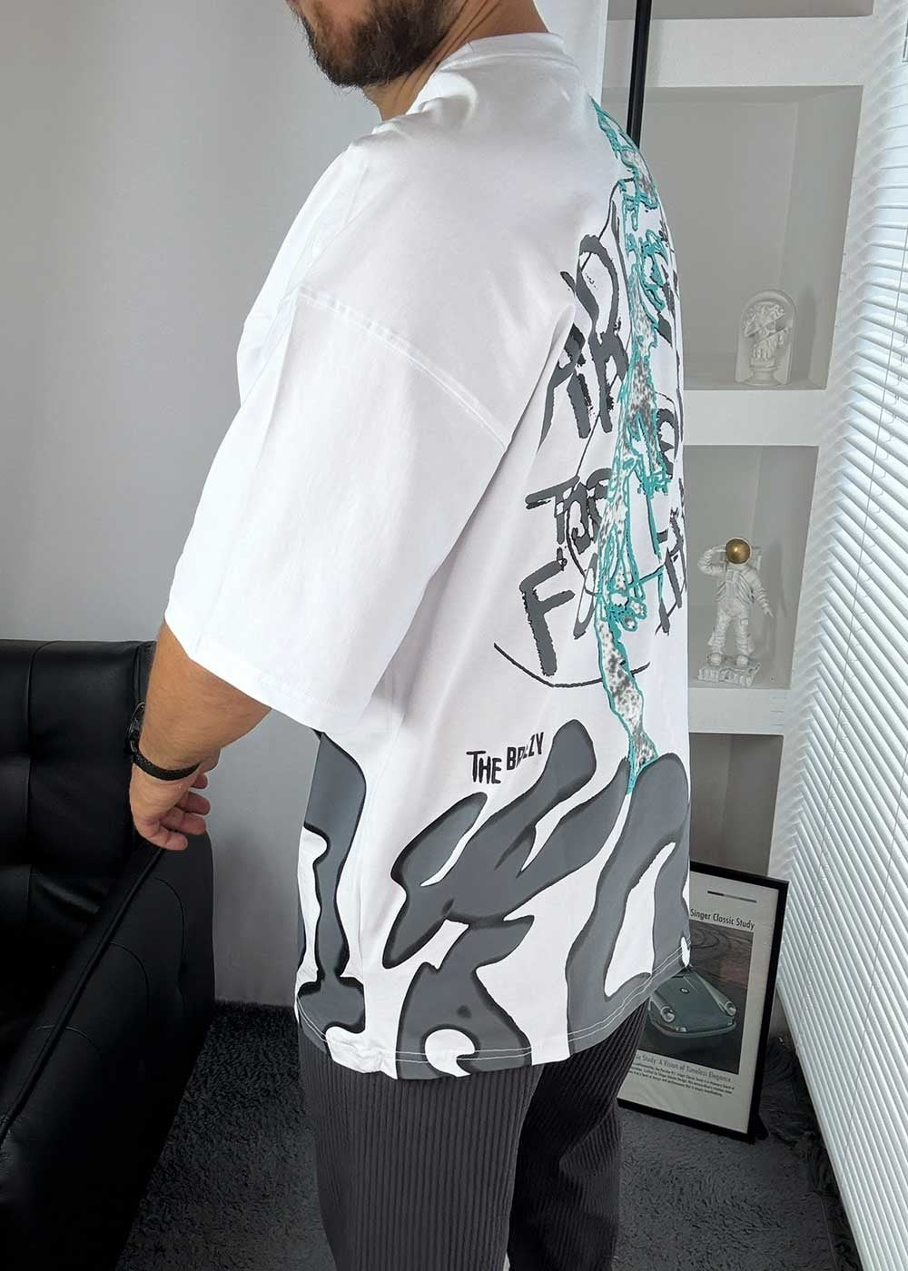 The Breezy Oversized T-Shirt – Λευκό – 3
