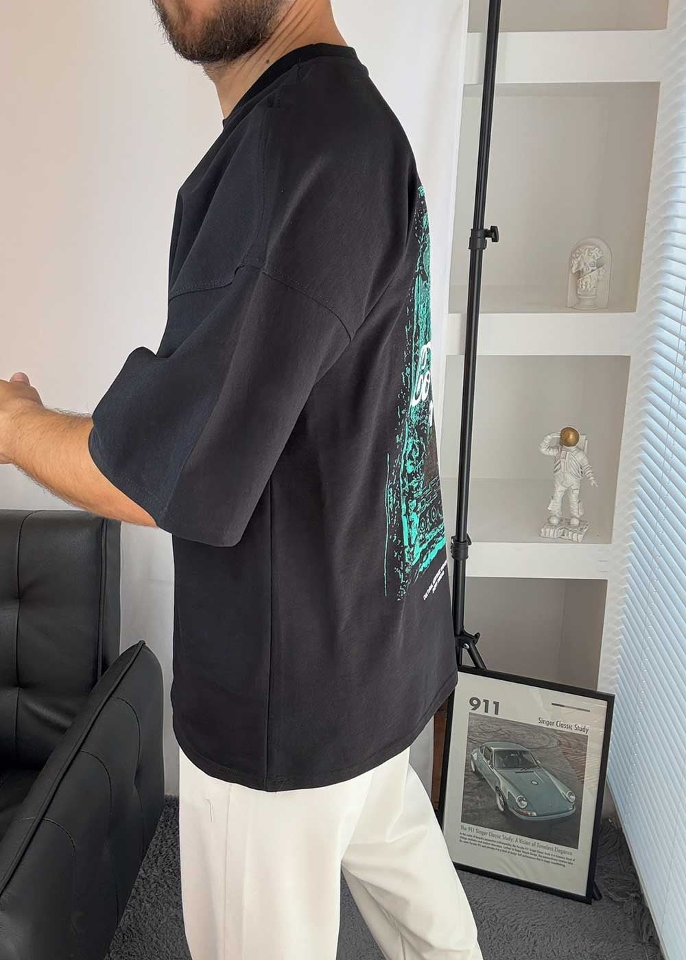 Color Your Culture Oversized T-Shirt – Μαύρο – 3