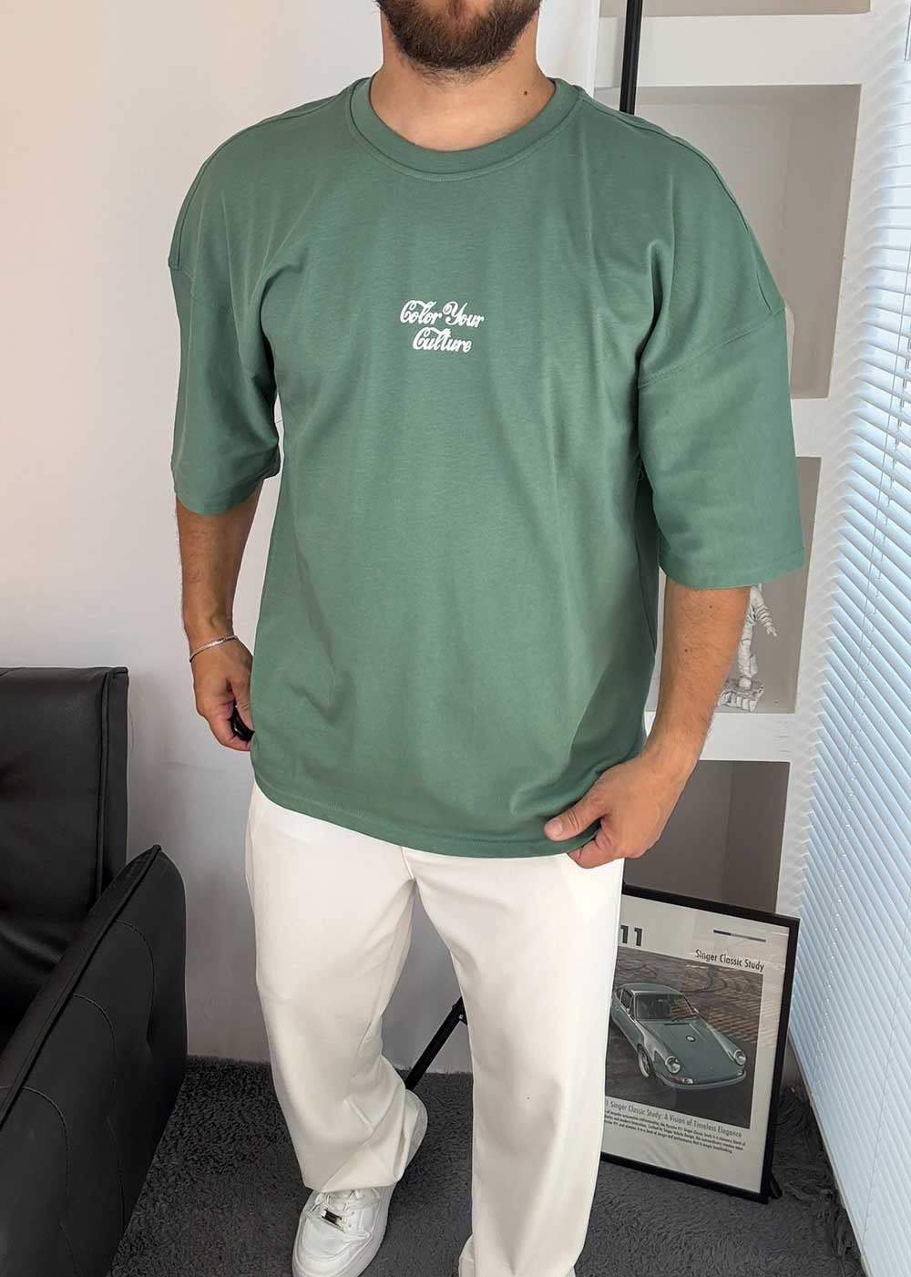 Color Your Culture Oversized T-Shirt – Πράσινο – 2