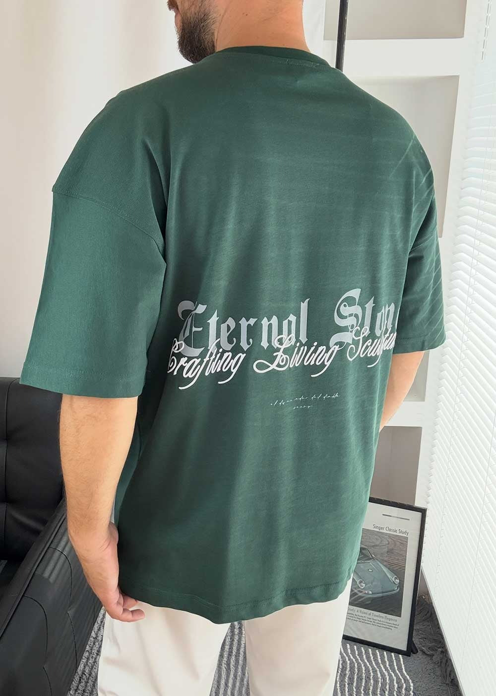 Oversized T-Shirt Eternol Stone – Πράσινο – 3