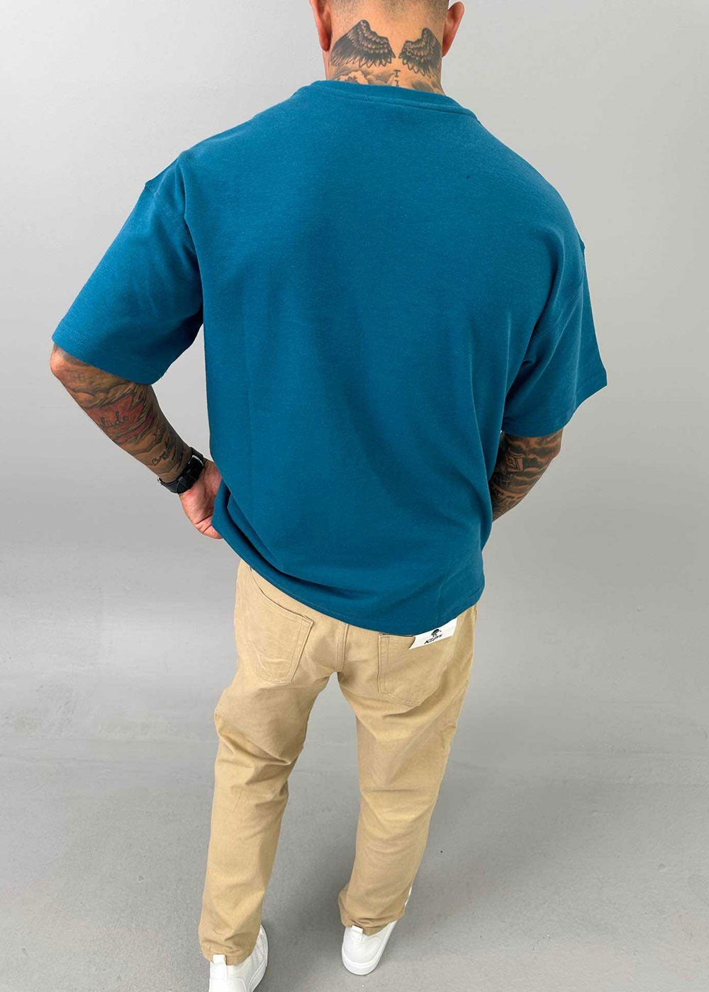 Oversized Basic T-Shirt – Ανοιχτό Πετρόλ – 3