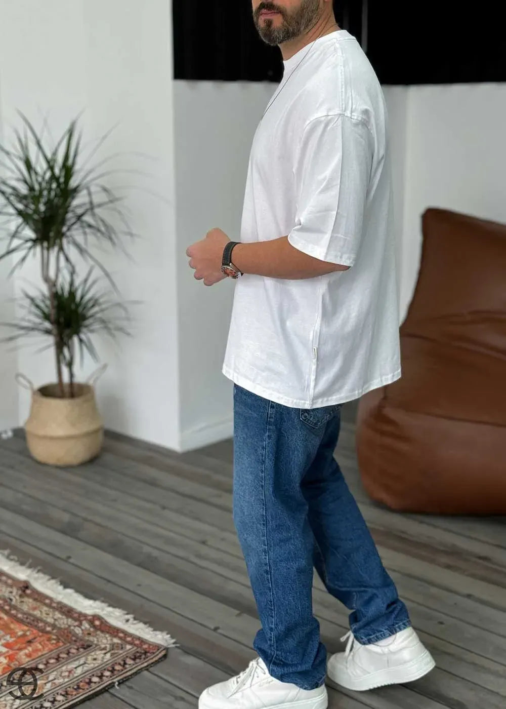 Basic Oversized T-Shirt – Λευκό – 2