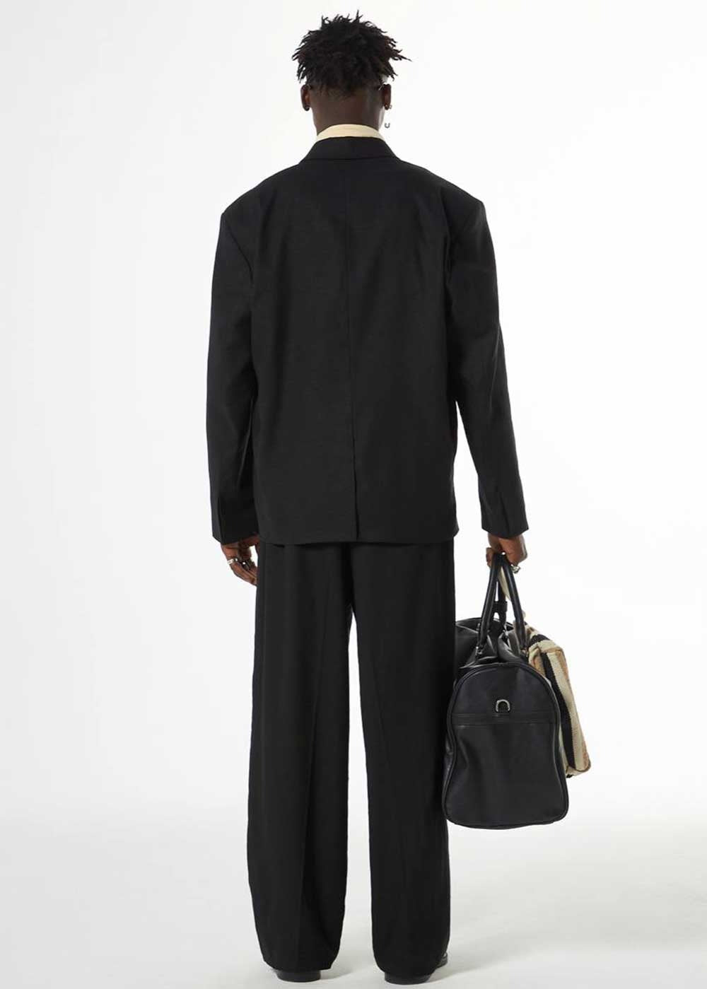 Premium Σετ Κουστούμι Σε Oversized Γραμμή- Μαύρο – 2