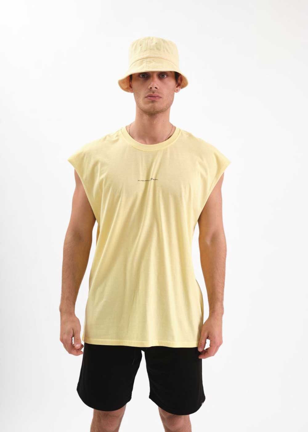 Memory Train Αμάνικο Relax T-Shirt – Κίτρινο – 3
