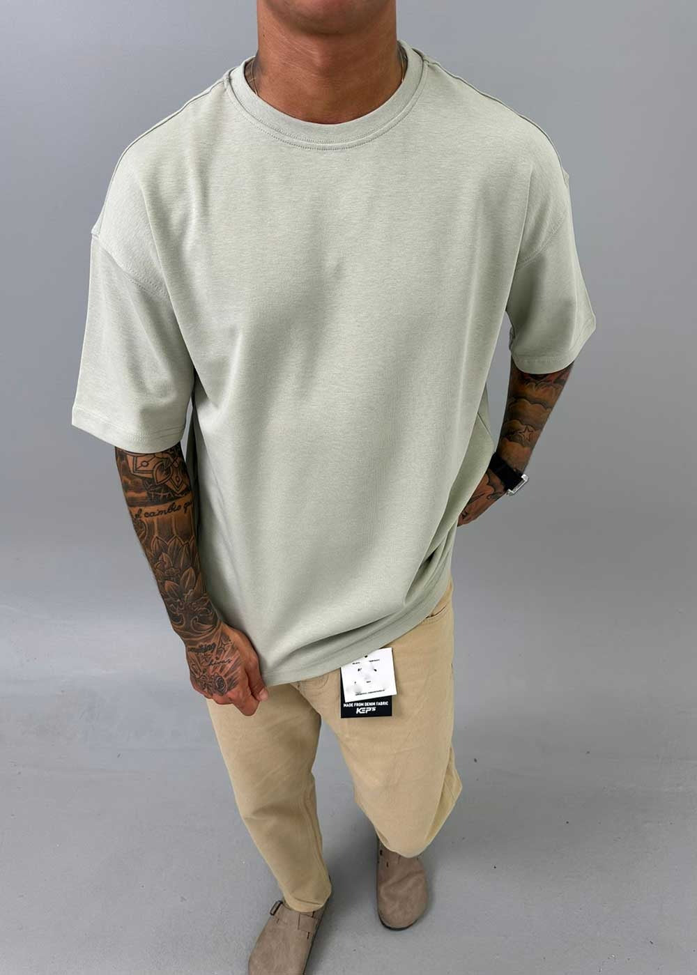 Oversized Basic T-Shirt – Μιντ – 3