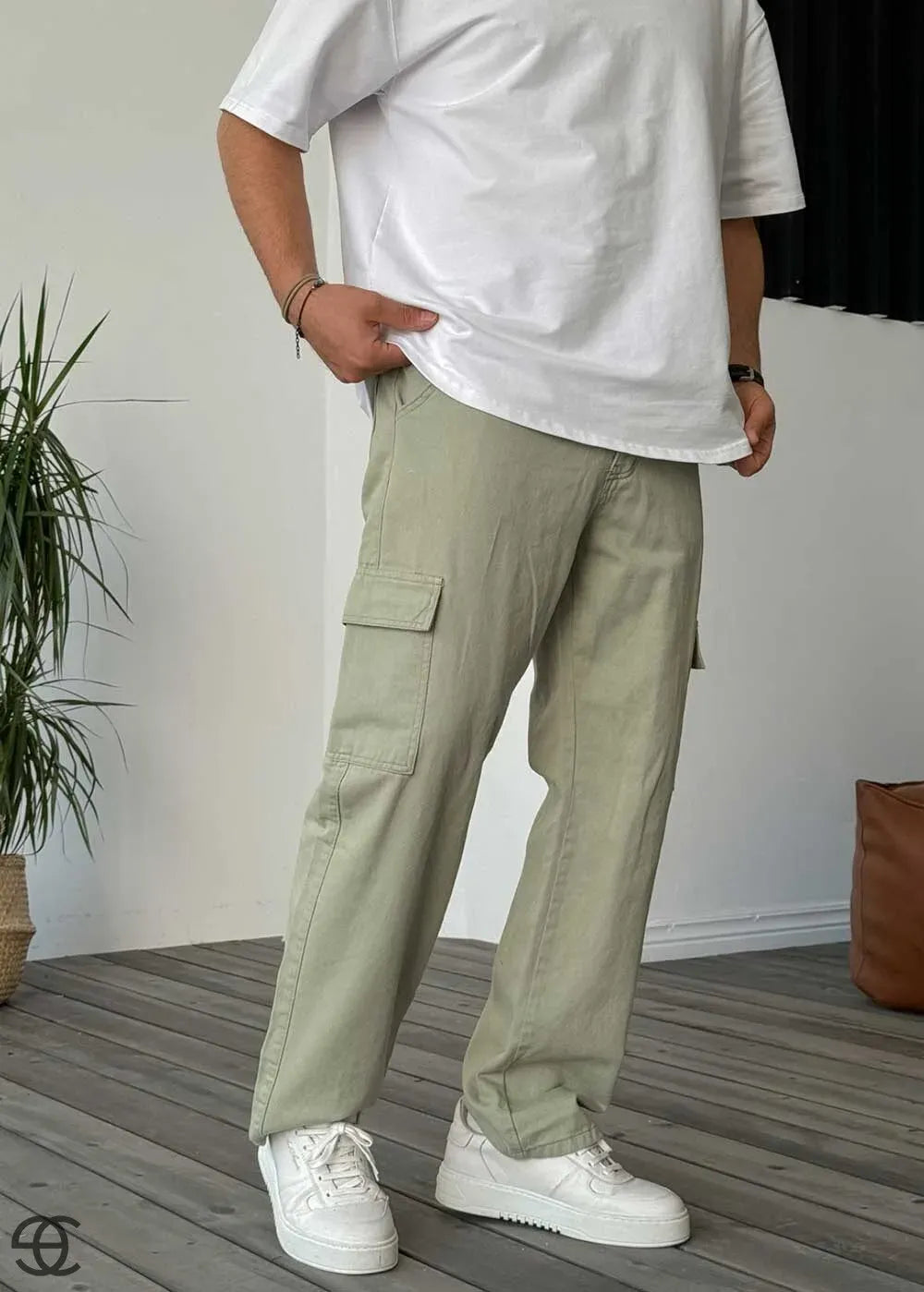 Cargo Παντελόνι Baggy – Ανοιχτό Χακί – 3