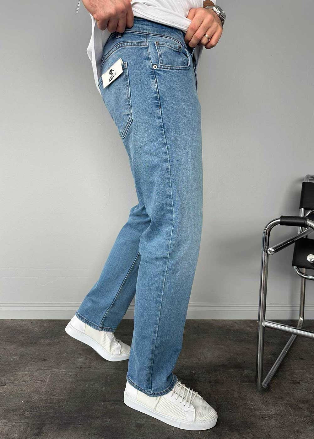 Relax Fit Denim Τζιν Με Ελαστικότητα - Γαλάζιο – 3