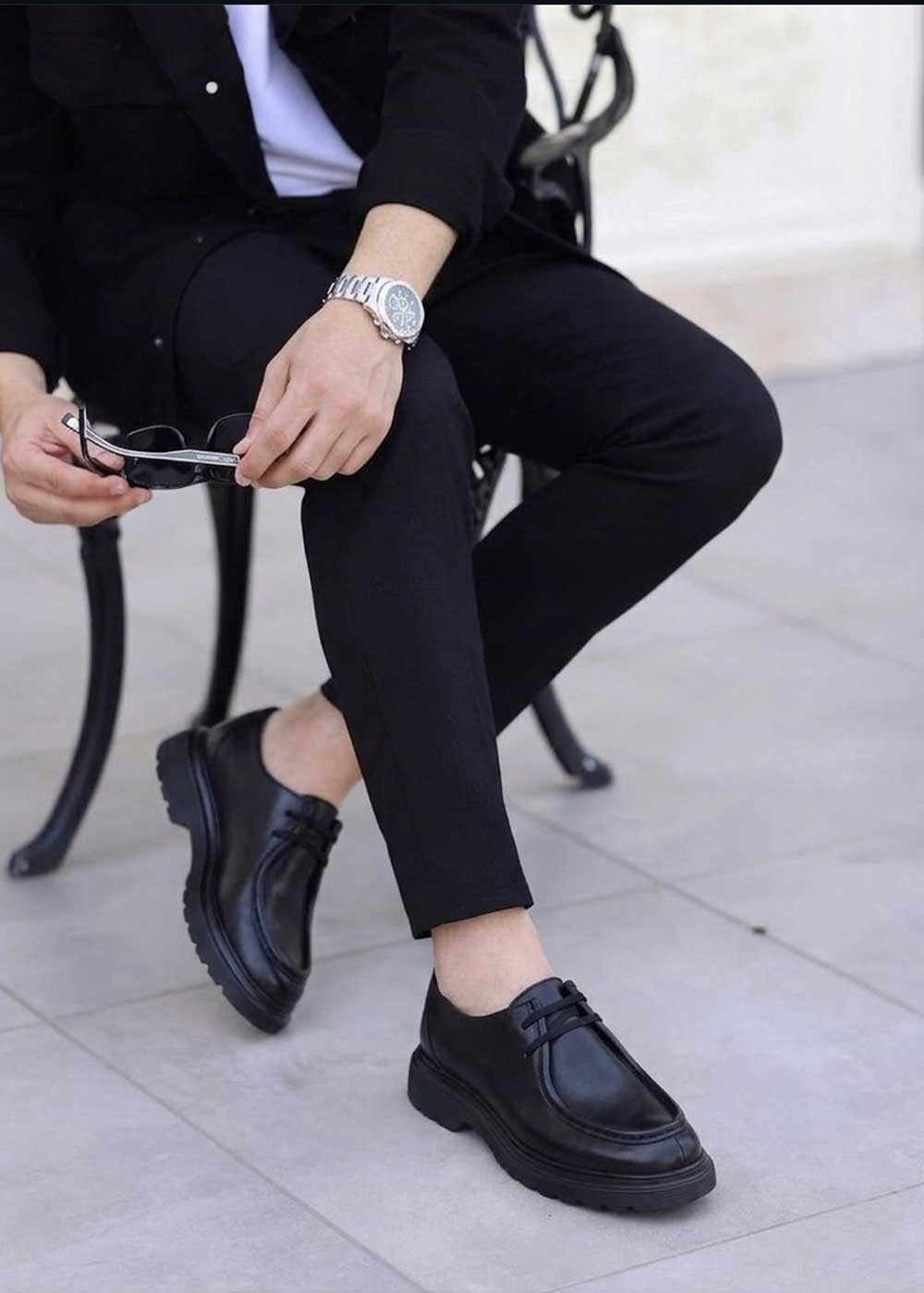 Premium Δερμάτινα Παπούτσια “Urban Black” – 5