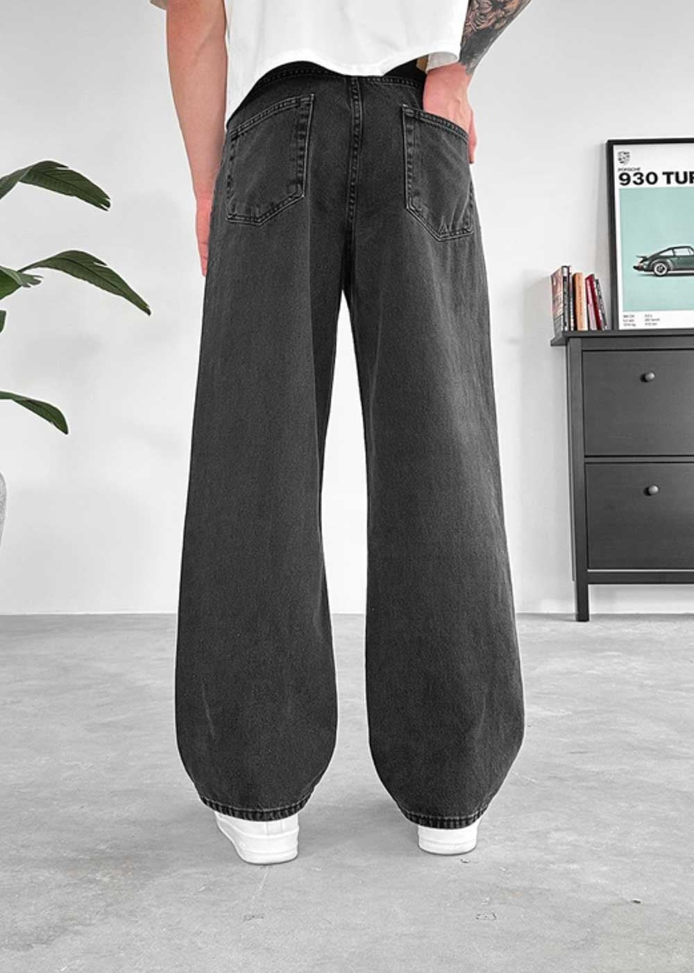 Straight Regular Fit Jean – Μαύρο ξεβαμμένο – 3