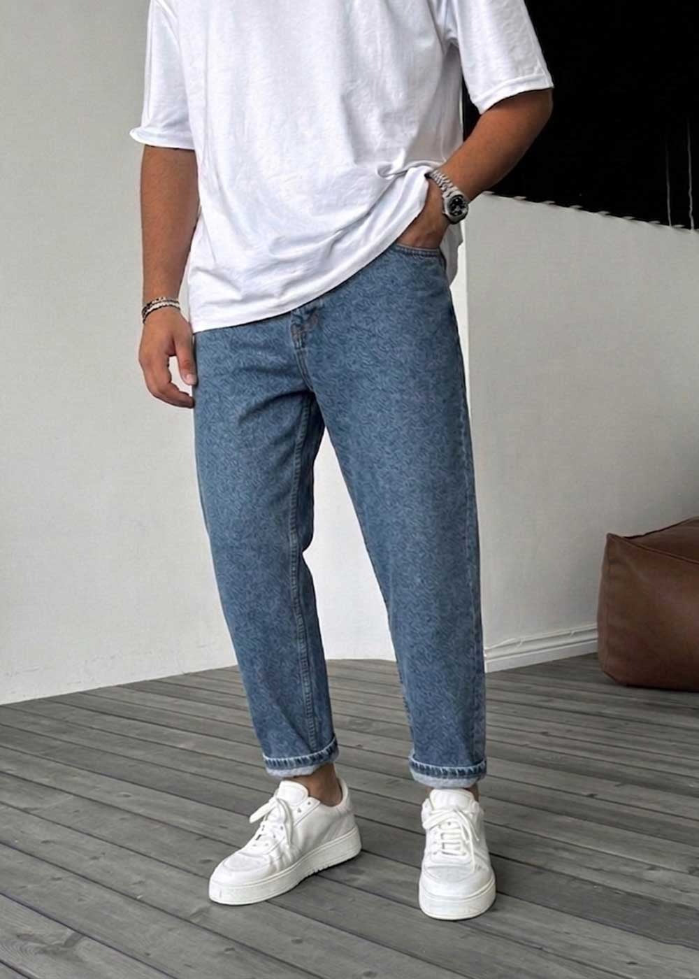 Παντελόνι Loose Fit Jean Denim  Acid Wash – 2