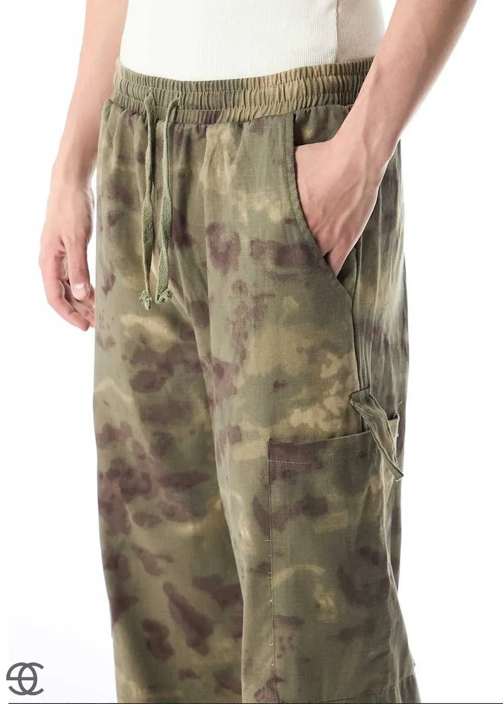 Cargo Παντελόνι Baggy Παραλλαγής – Σκούρο Χακί – 3