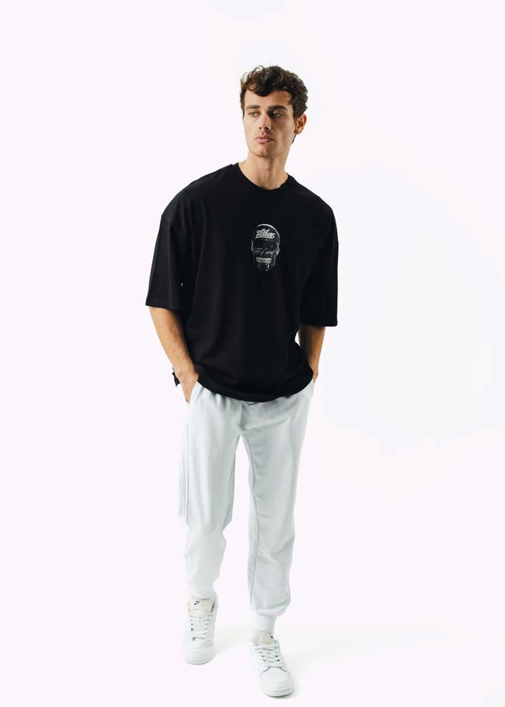 Oversized T-Shirt Old Shull-Μαύρο – 3