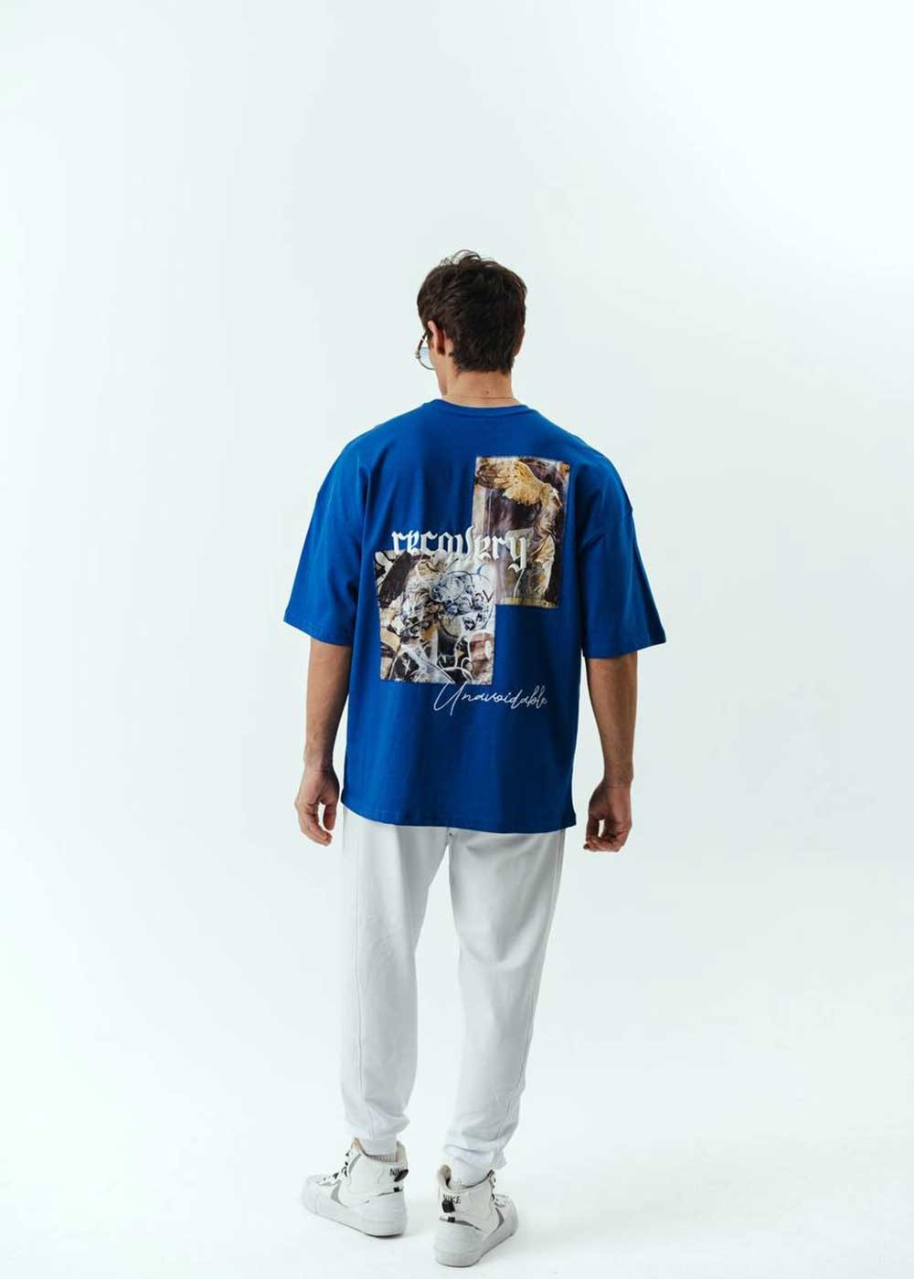 Oversized T-Shirt Recovery Με Κέντημα – Μπλε – 3