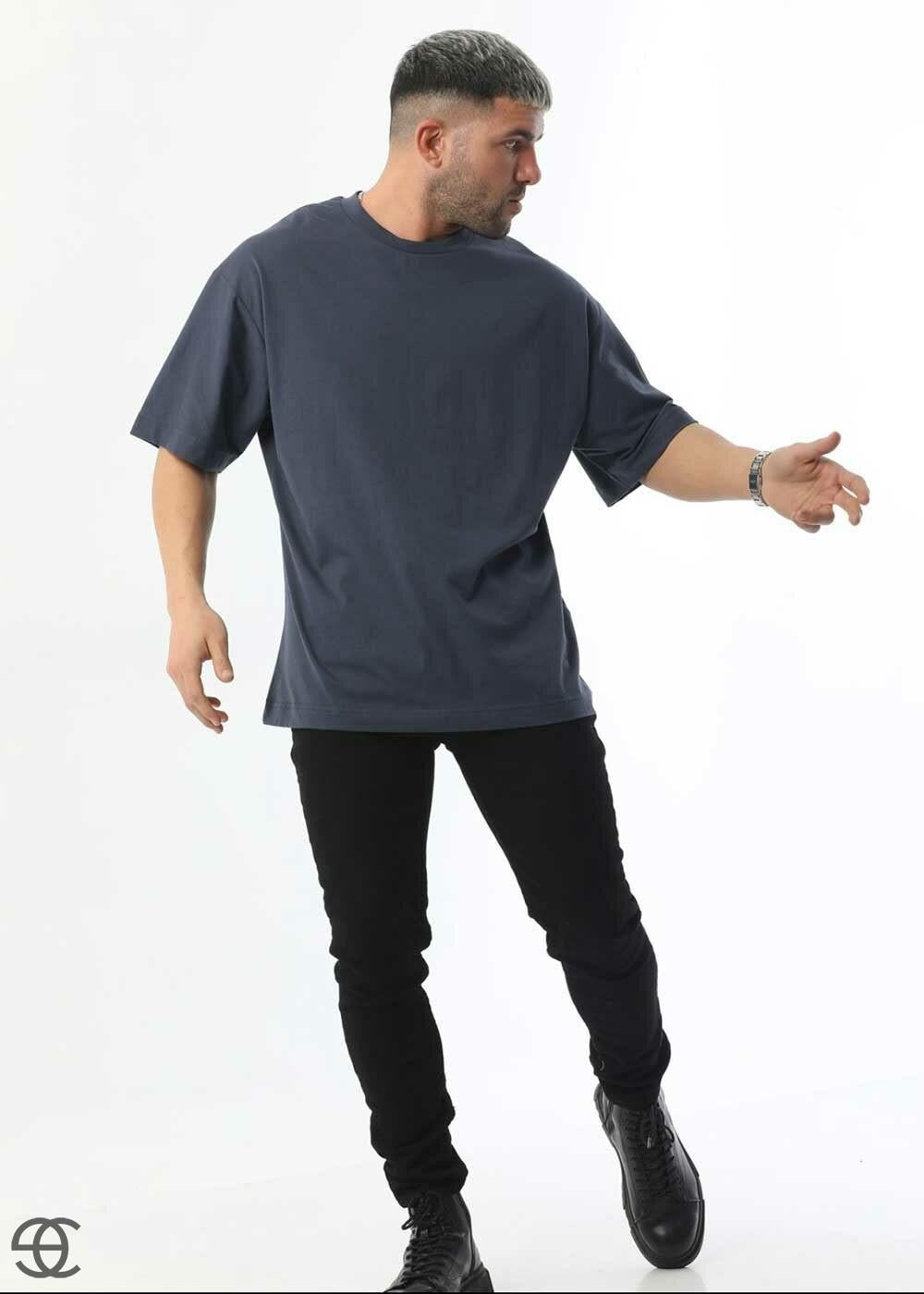 Basic Oversized T-shirt – Σκούρο Γκρι – 3