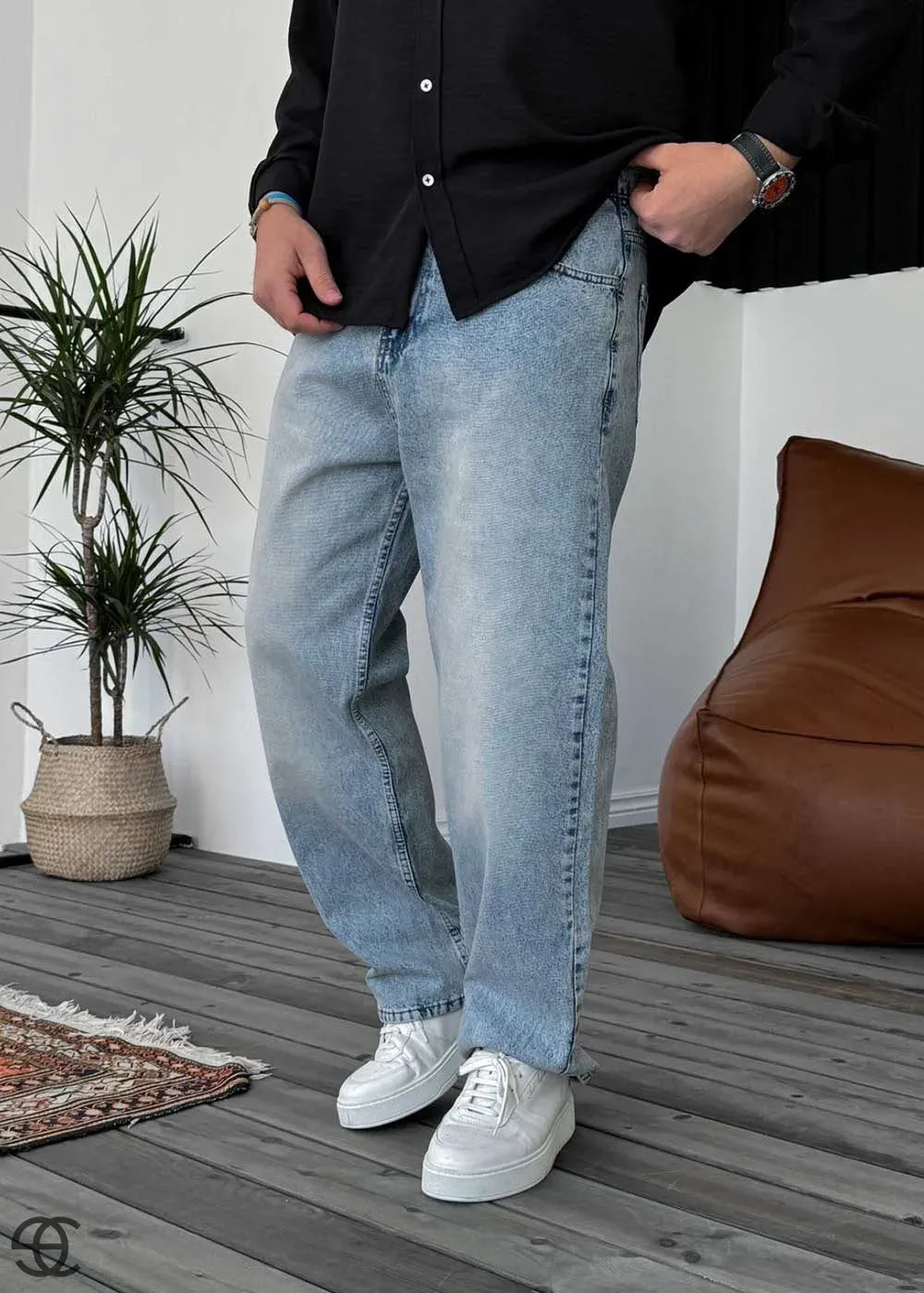 Παντελόνι Relax Baggy – Γαλάζιο Επεξεργασμένο